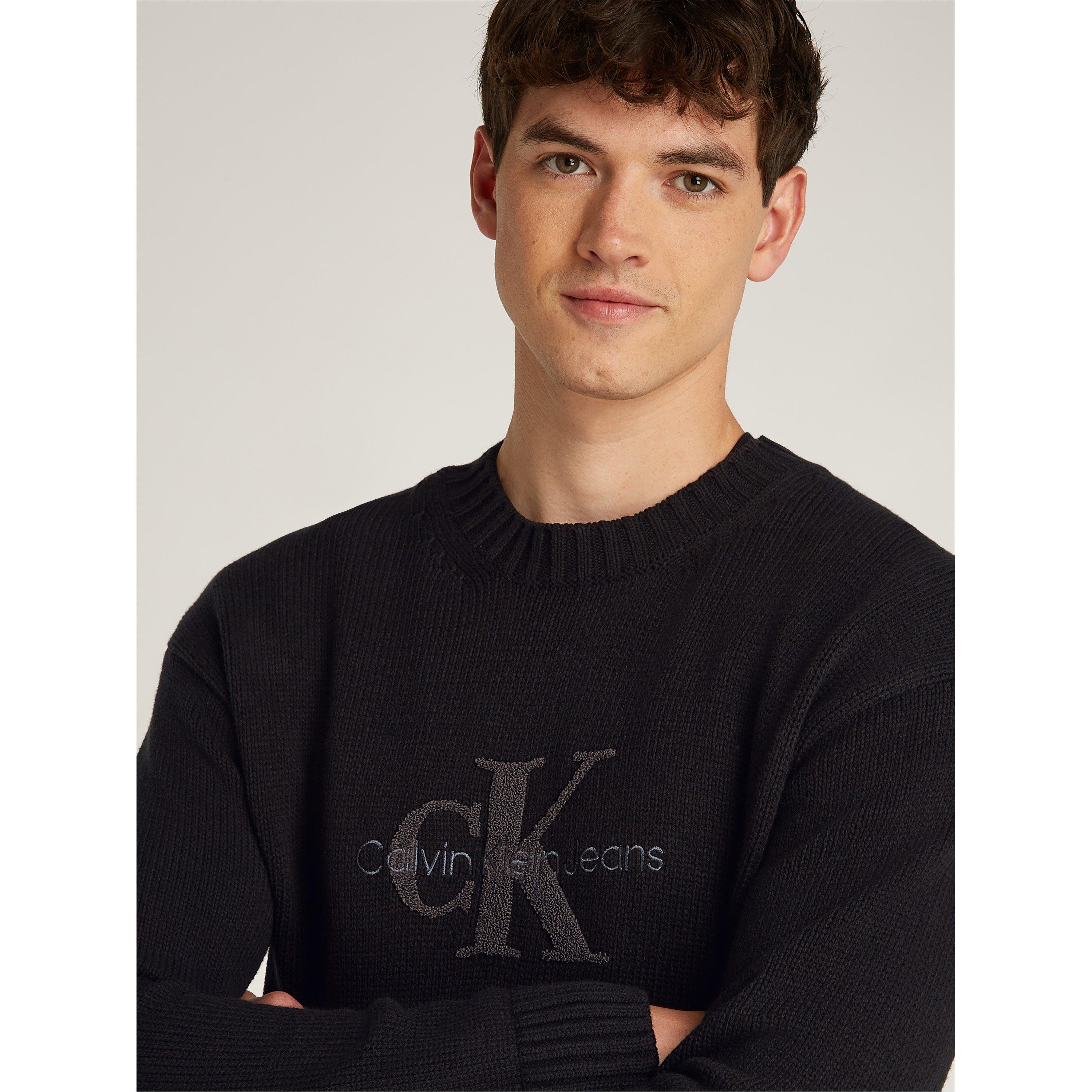 CK Black - Calvin Klein Jeans - CHENILLE MONOLOGO SWEATER - 5