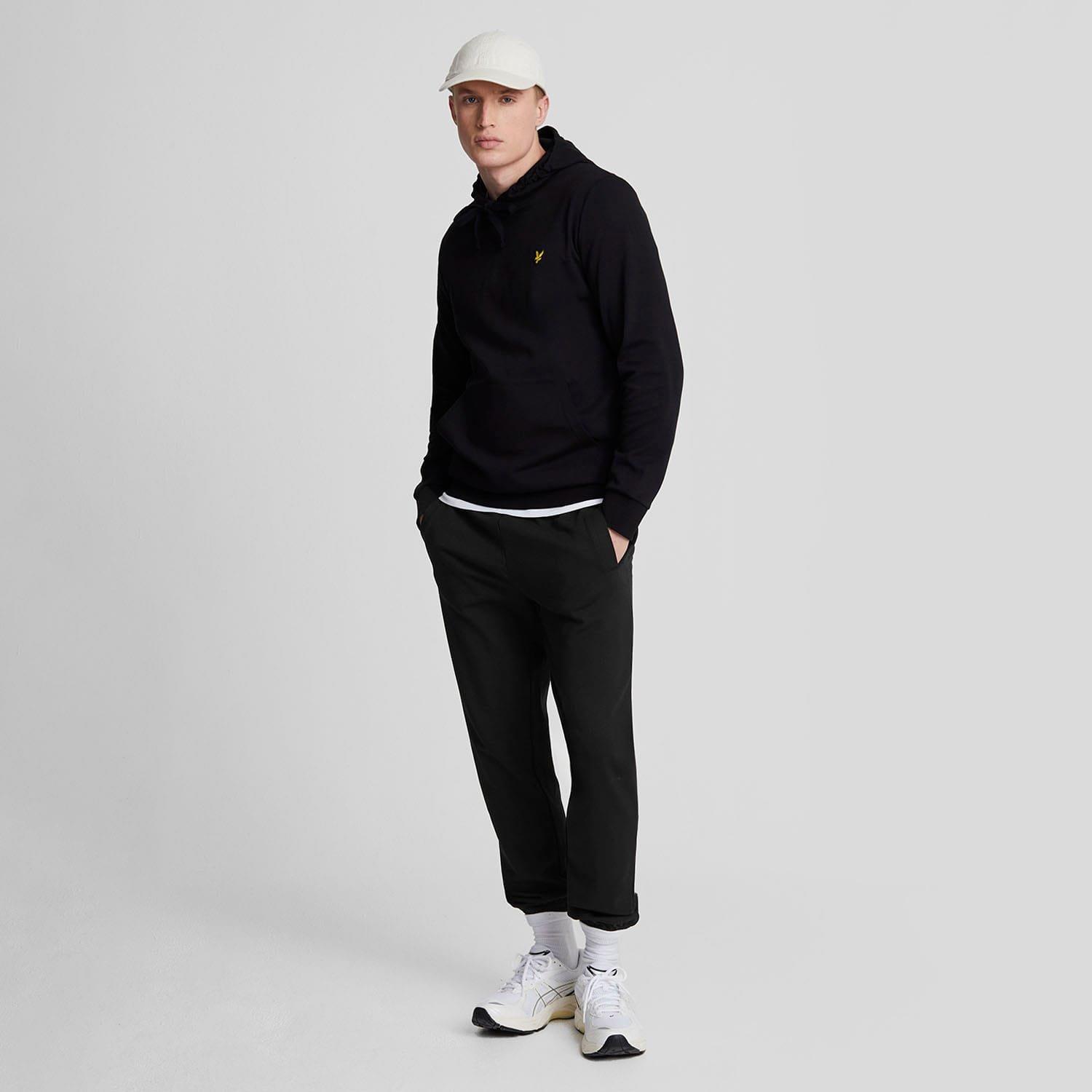 Black - Lyle and Scott - Interlock Cuffed Sweatpants - 1