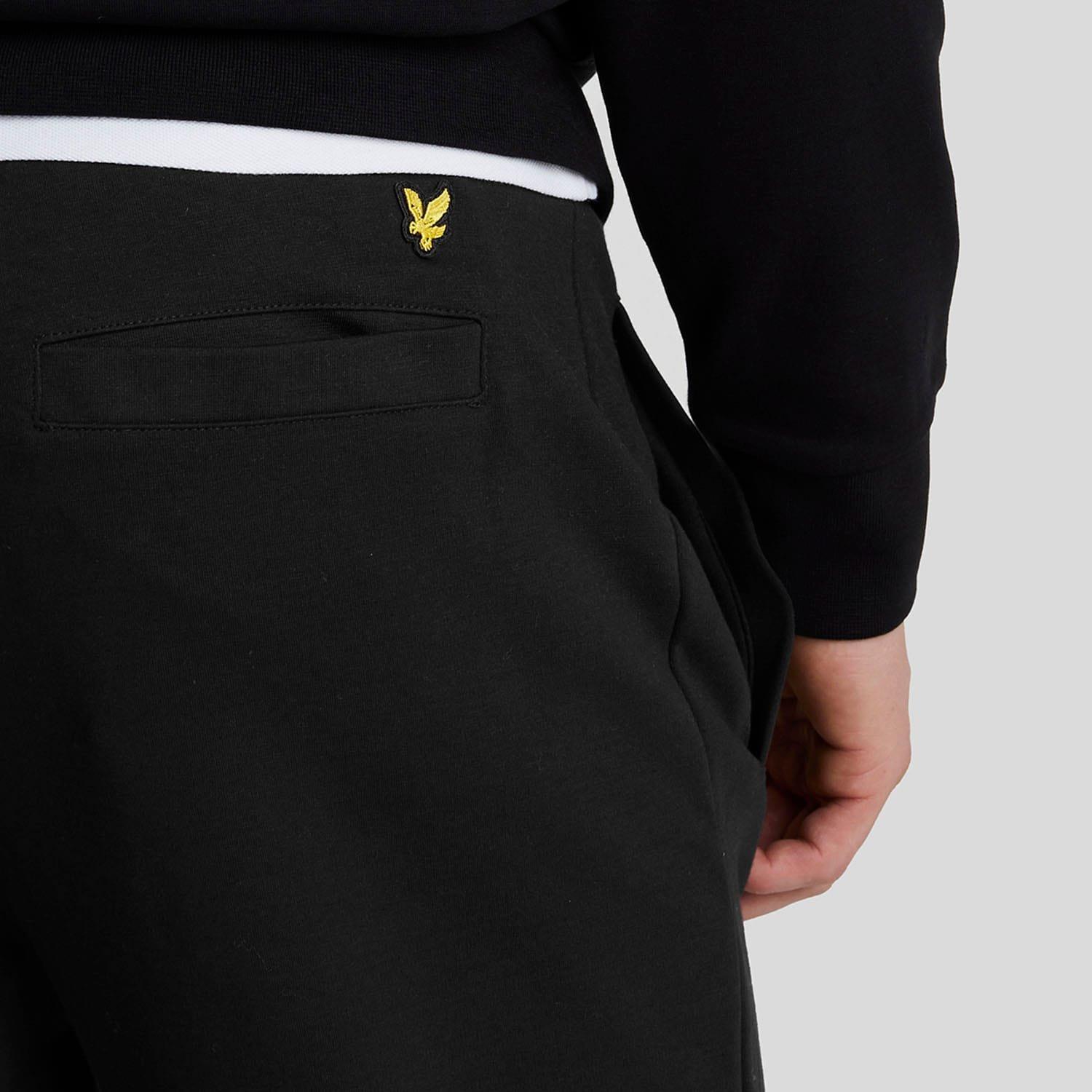 Black - Lyle and Scott - Interlock Cuffed Sweatpants - 4