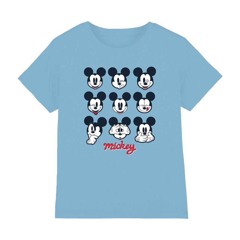Baby Blue - Disney - Mickey Mouse Faces Boys T-Shirt Sky Blue - 1
