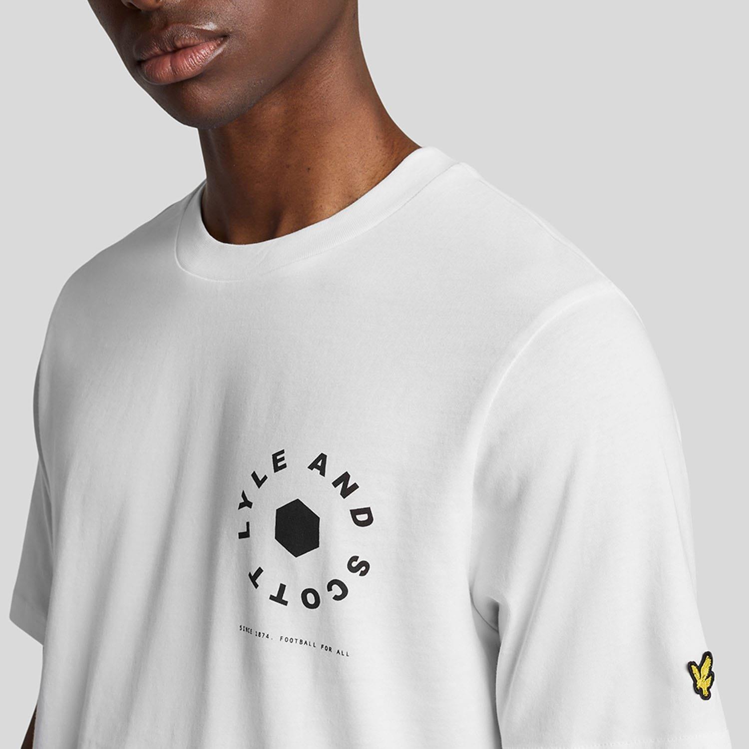 White - Lyle and Scott - Football Wheel Graphic T-Shirt - 4
