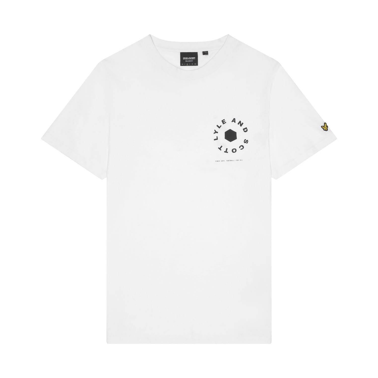 White - Lyle and Scott - Football Wheel Graphic T-Shirt - 5
