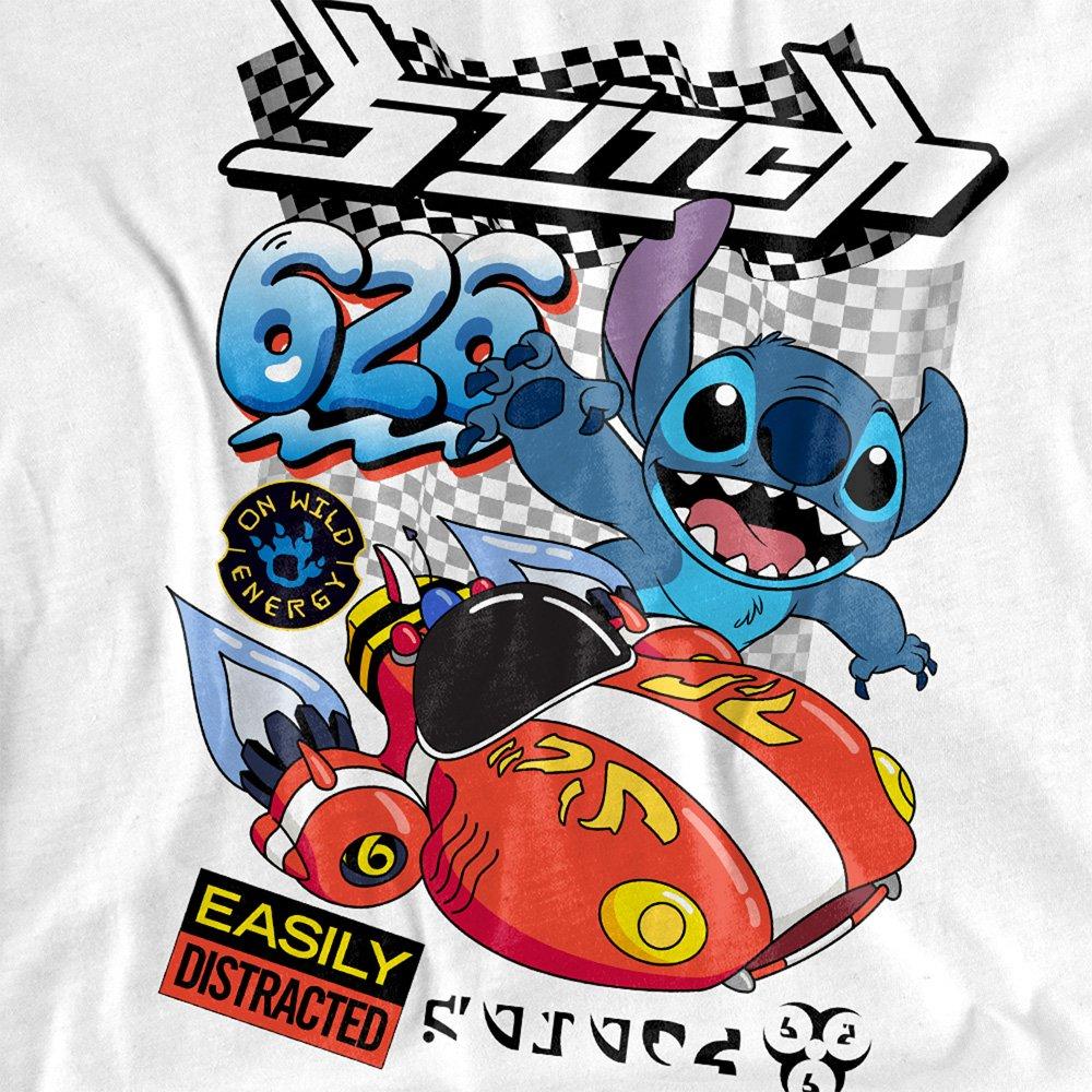 White - Disney - Lilo&Stitch Racing Spaceship Boys T-Shirt White - 2
