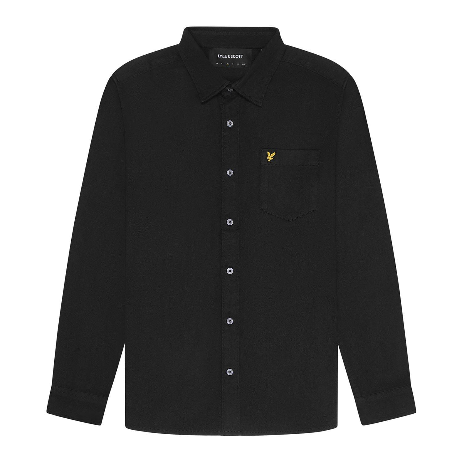 Black - Lyle and Scott - Worsted Twill Shirt - 5