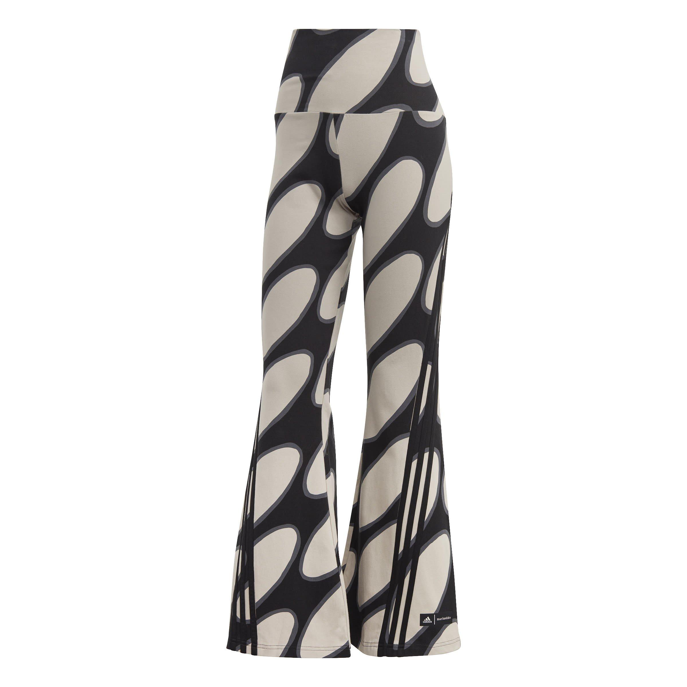 L Brwn/Bk/Gry - adidas - x Marimekko Future Icons Flared Leggings Womens - 1
