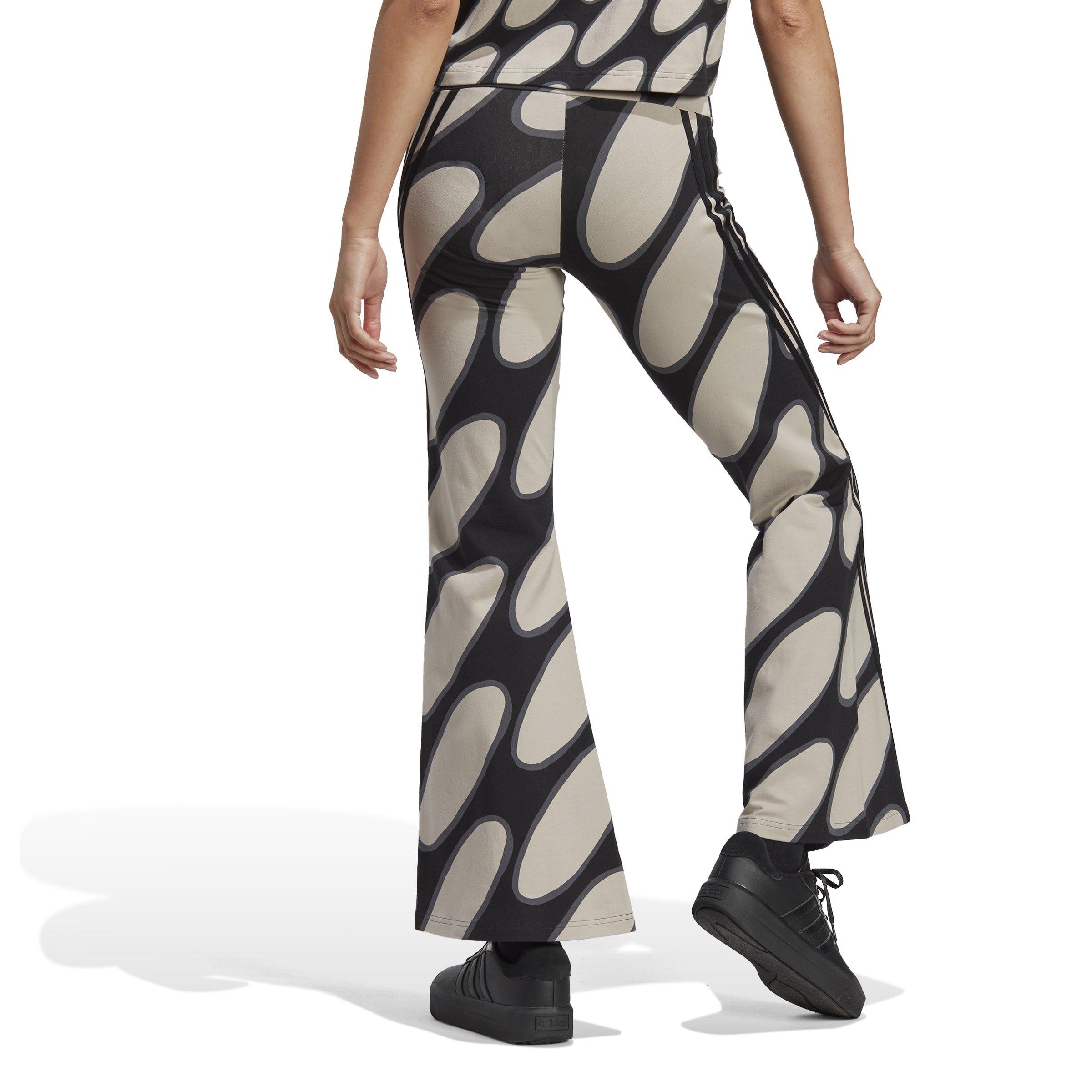 L Brwn/Bk/Gry - adidas - x Marimekko Future Icons Flared Leggings Womens - 3