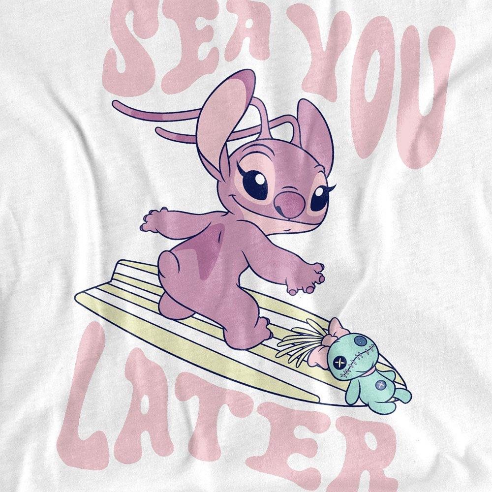 White - Disney - Lilo&Stitch Angel Sea You Later Surf Girls T-Shirt - 2