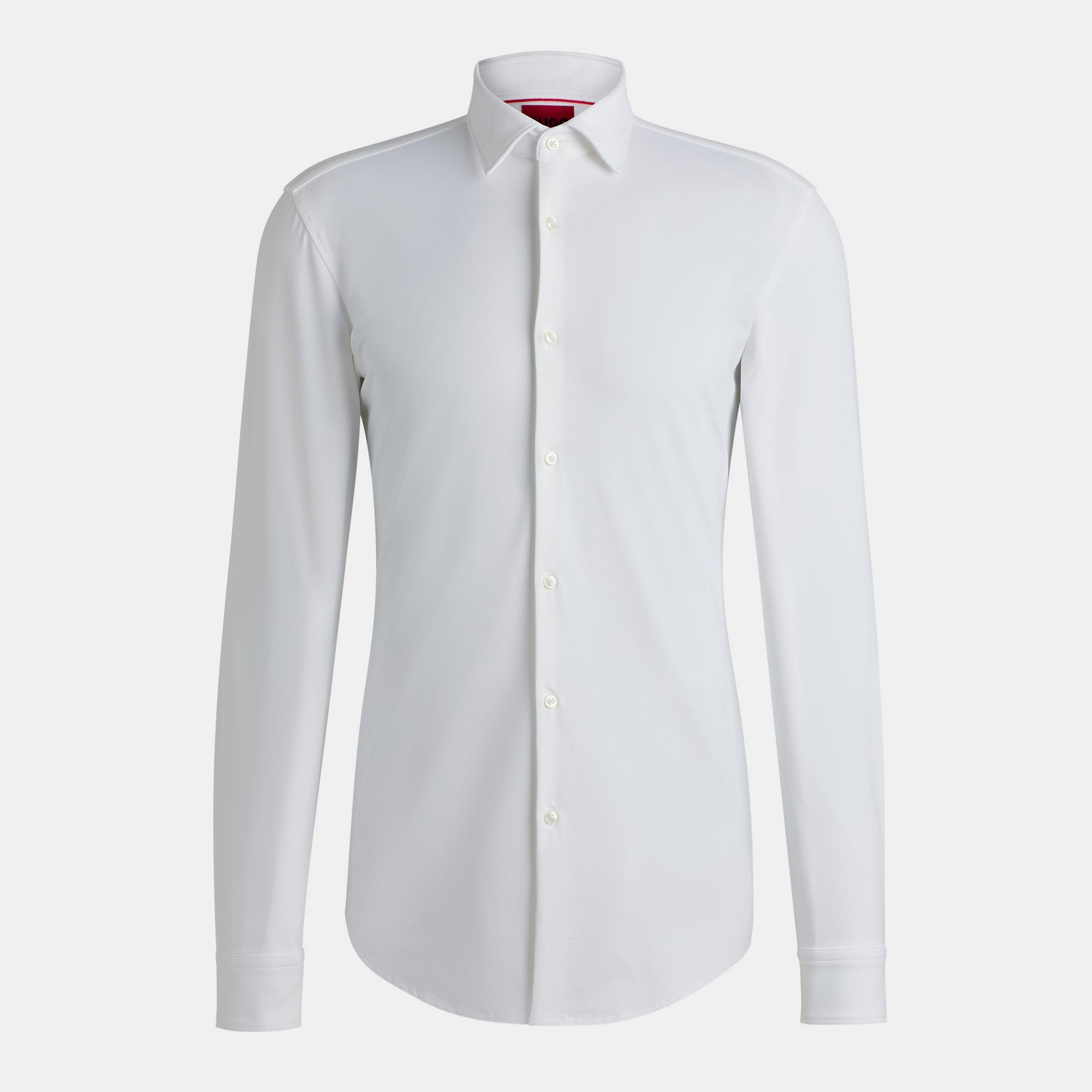 Open White - Hugo - Men's Kenno Long-Sleeve Plain Shirt - 1