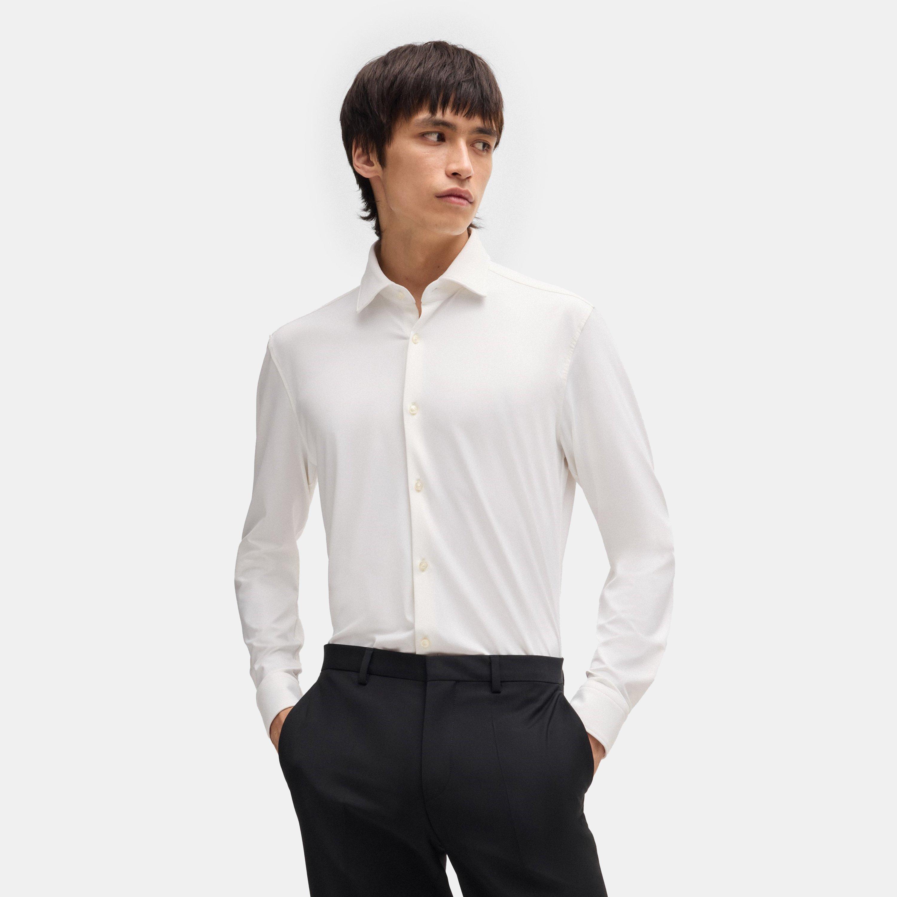 Open White - Hugo - Men's Kenno Long-Sleeve Plain Shirt - 2