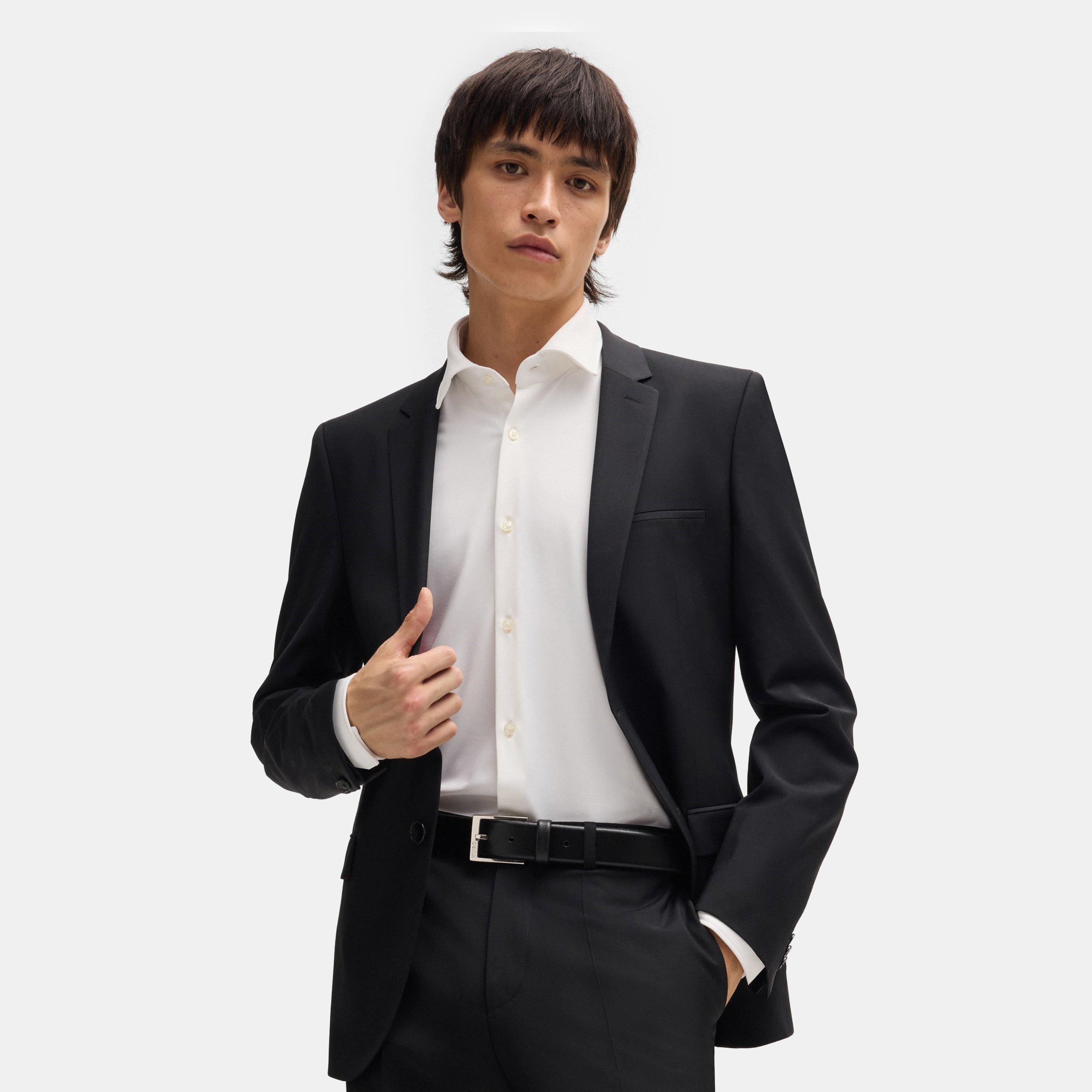 Open White - Hugo - Men's Kenno Long-Sleeve Plain Shirt - 4