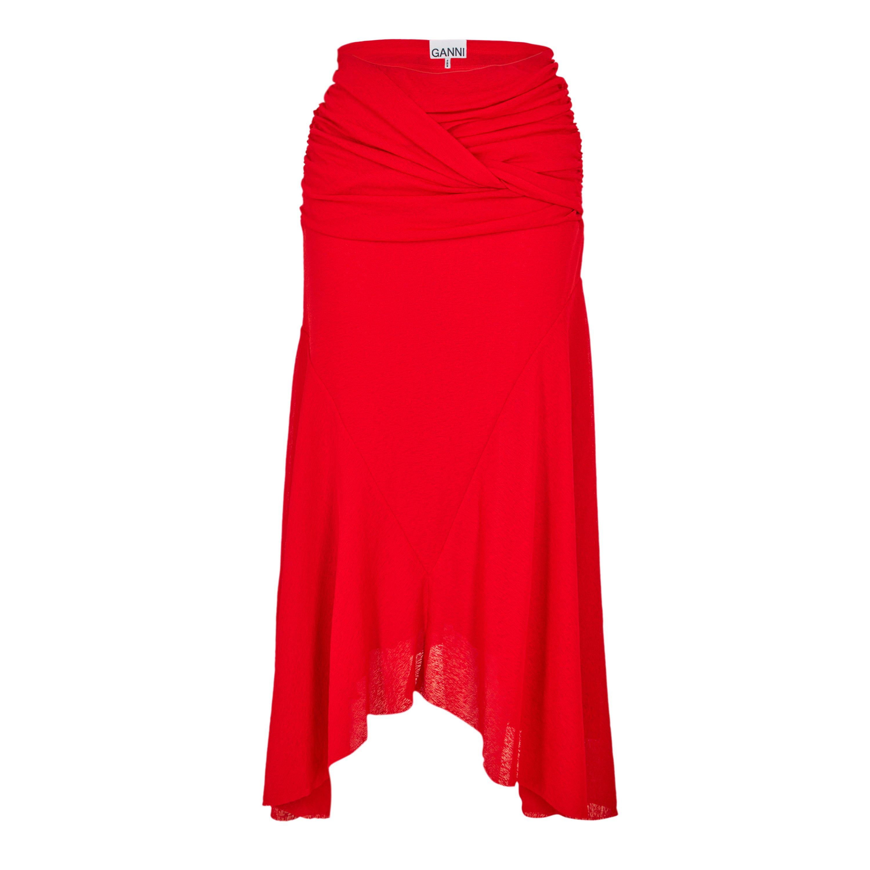 Ganni Women's Jersey Skirt - Goji Berry - Size 8 (34)