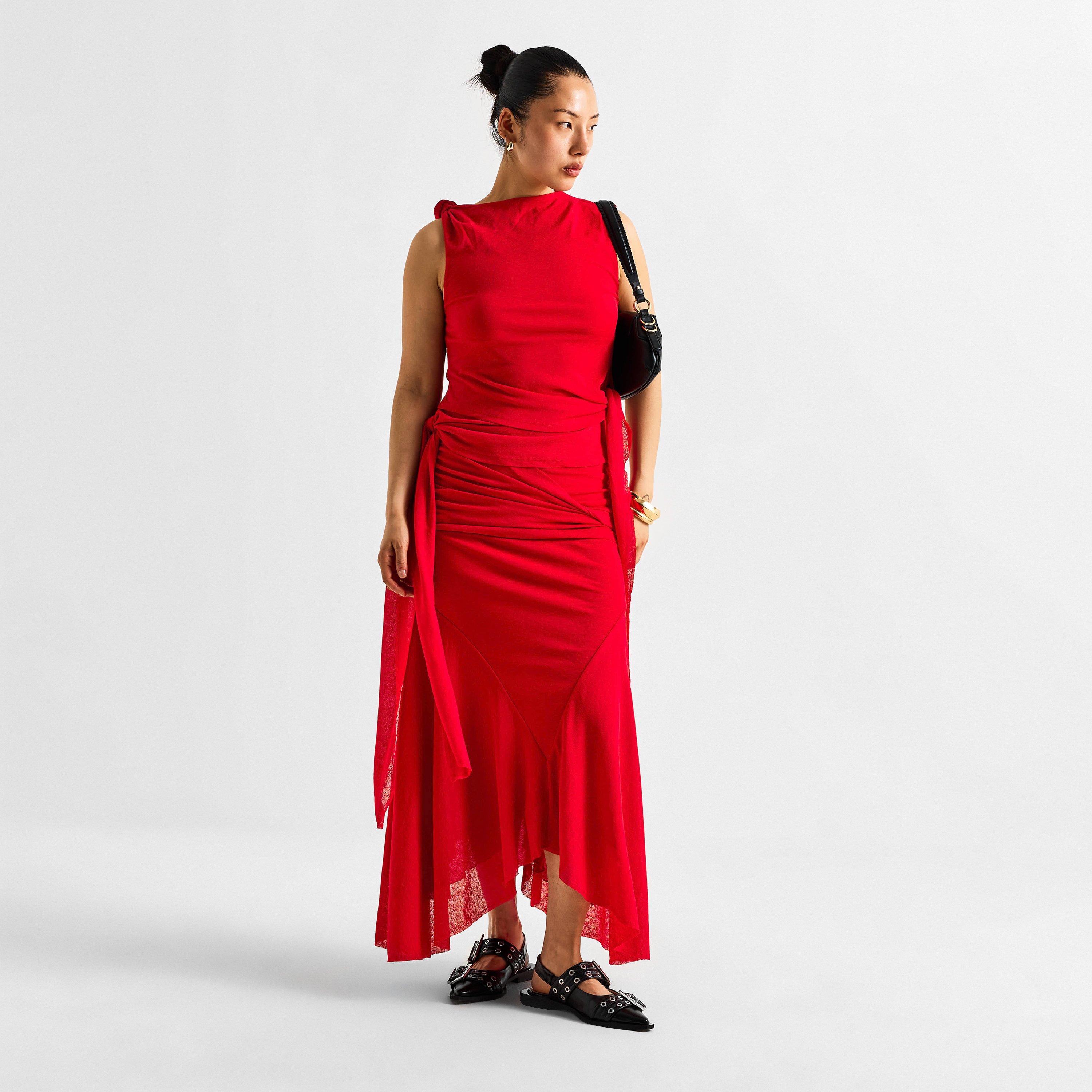 Goji Berry - Ganni - Women's Jersey Skirt - 6