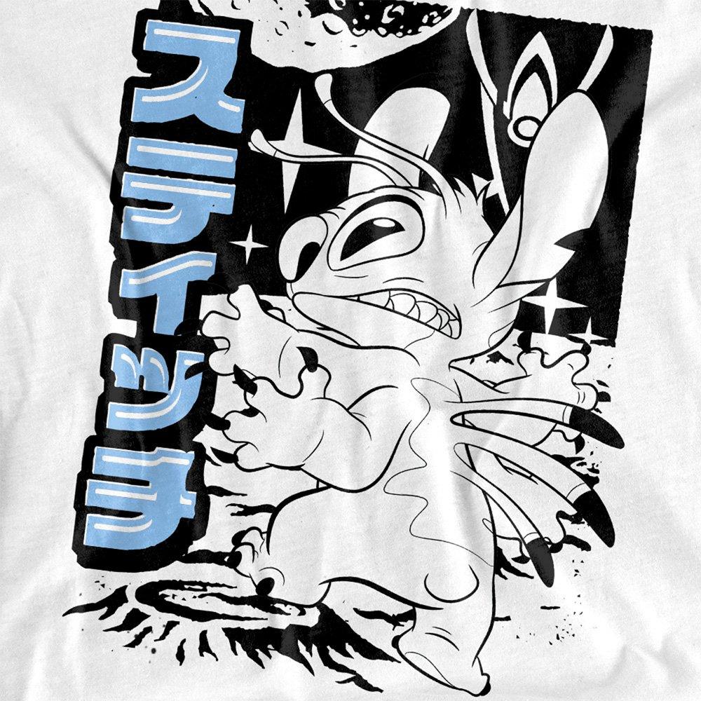 White - Disney - Lilo&Stitch Anime Moon Boys T-Shirt White - 2
