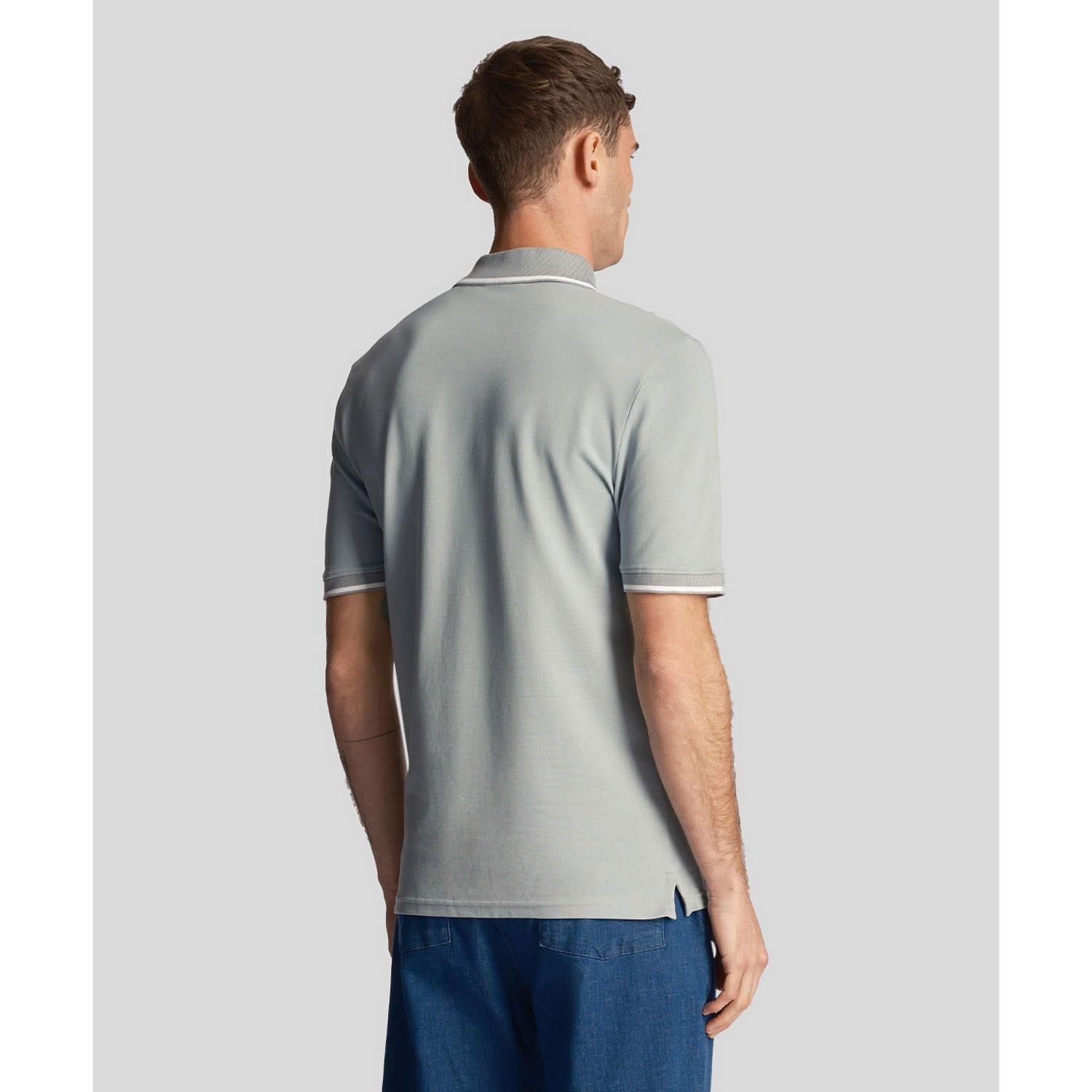 Blue-White - Lyle and Scott - Tipped Polo Shirt - 3