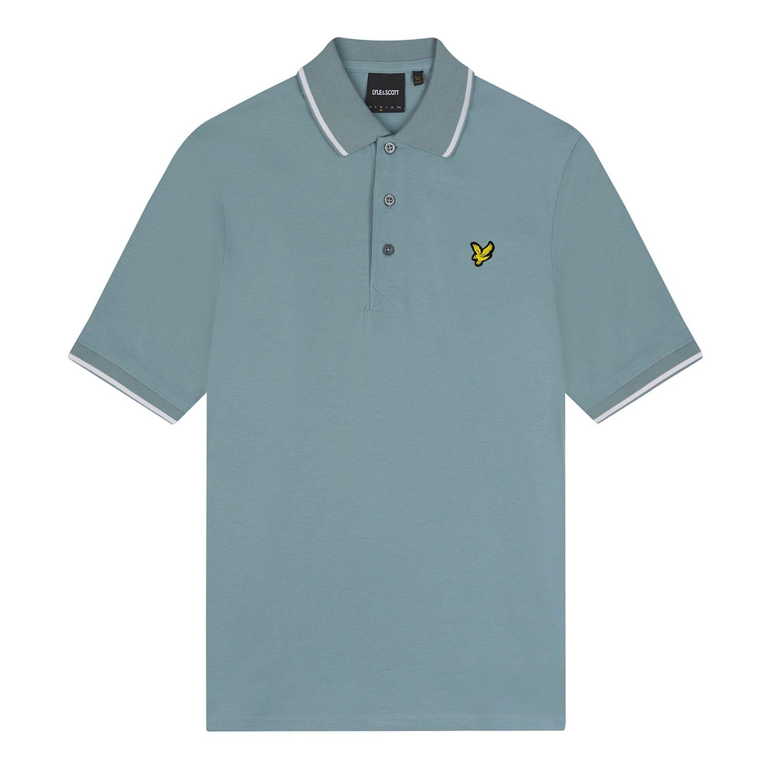 Blue-White - Lyle and Scott - Tipped Polo Shirt - 5