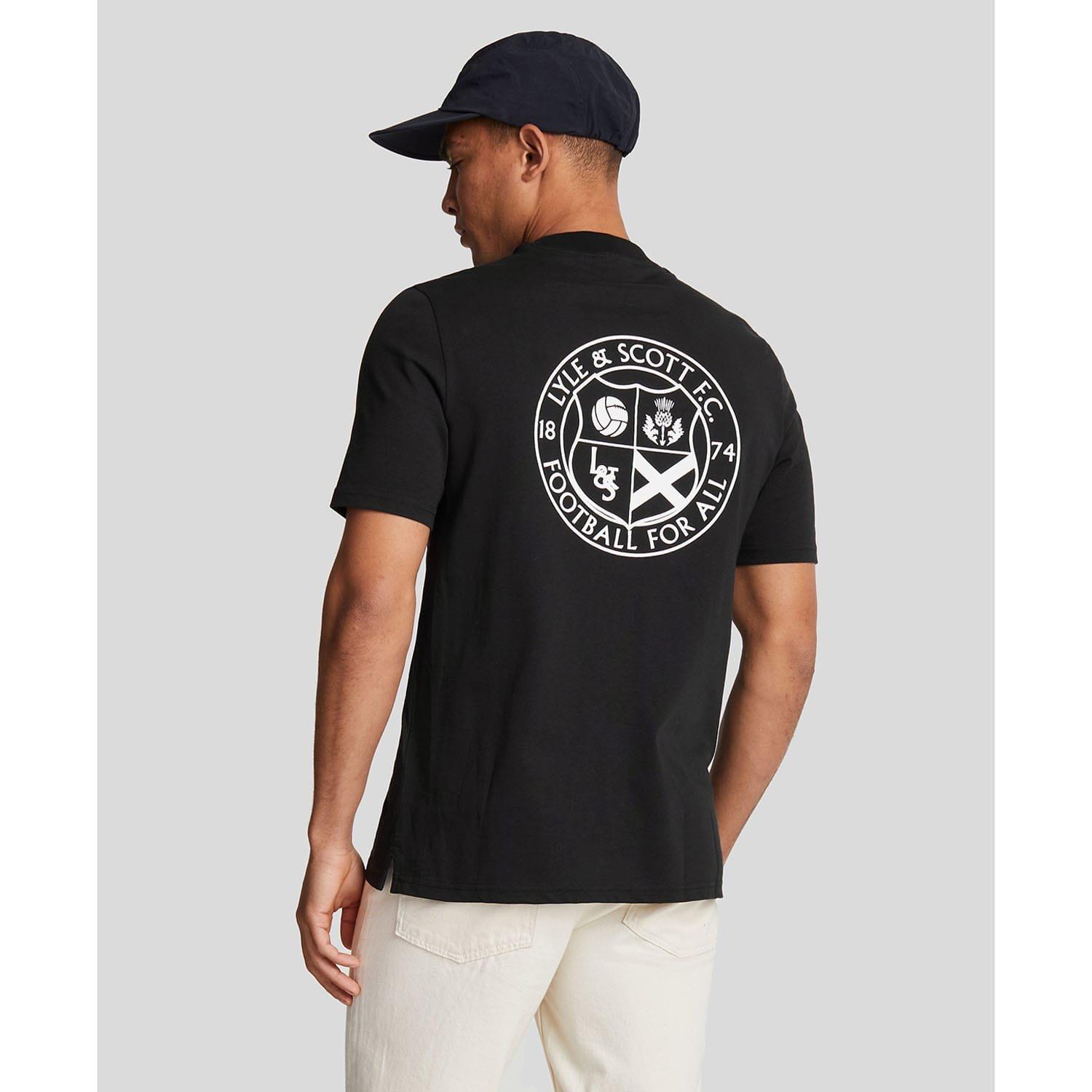 Black - Lyle and Scott - Football For All Graphic T-Shirt - 3