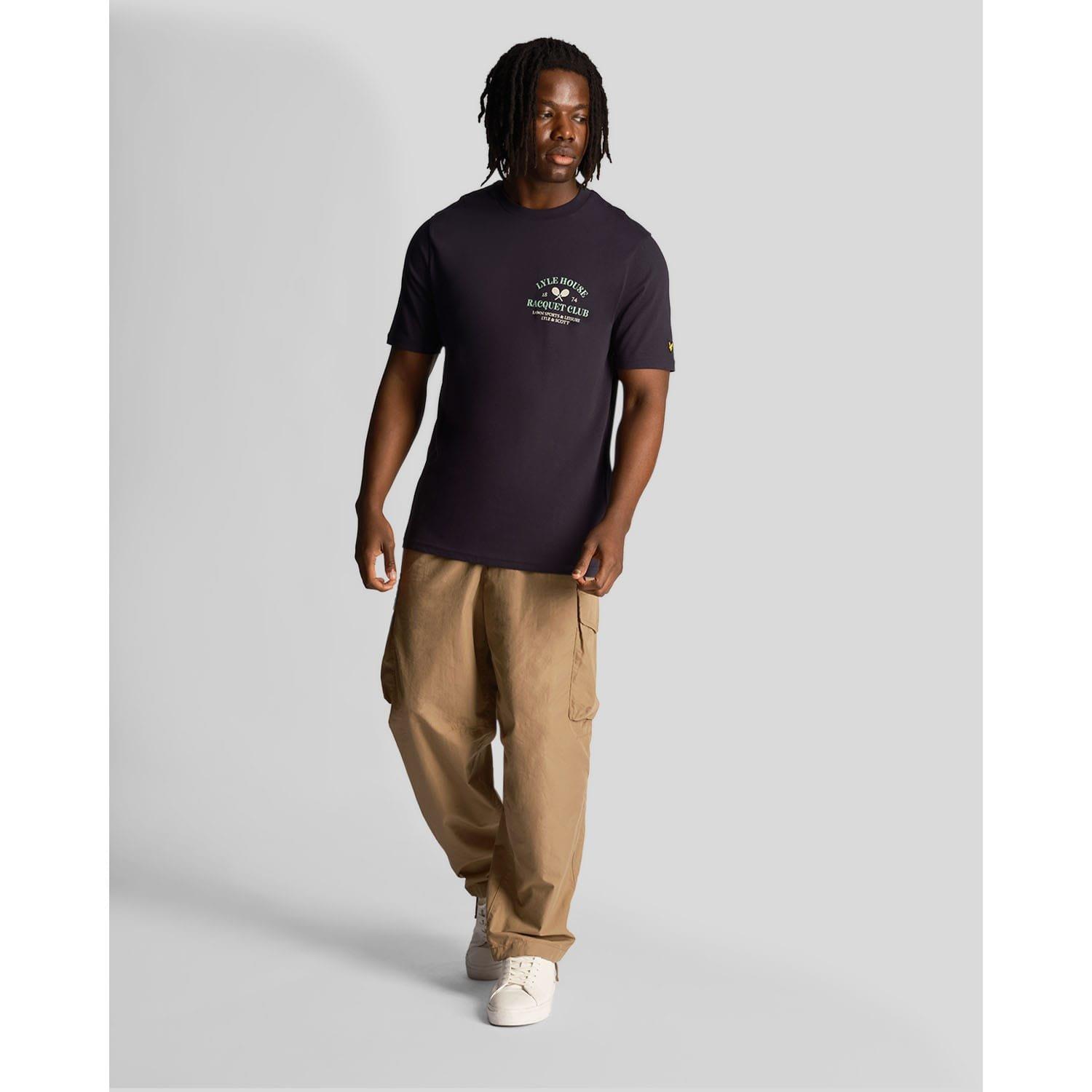 Navy - Lyle and Scott - Racquet Club Graphic T-Shirt - 2