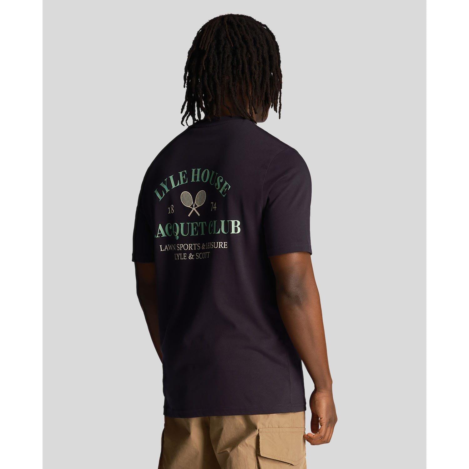 Navy - Lyle and Scott - Racquet Club Graphic T-Shirt - 3
