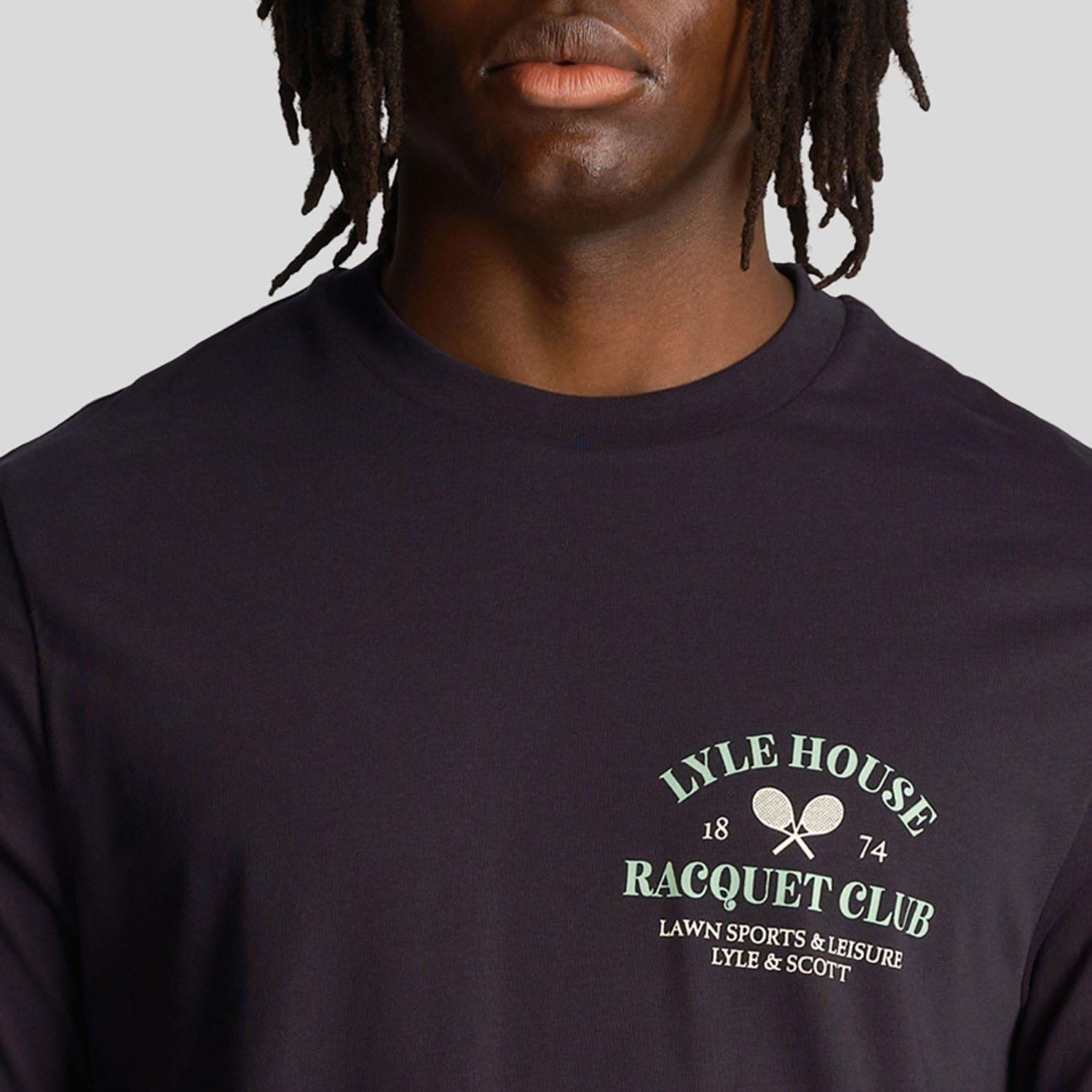 Navy - Lyle and Scott - Racquet Club Graphic T-Shirt - 4