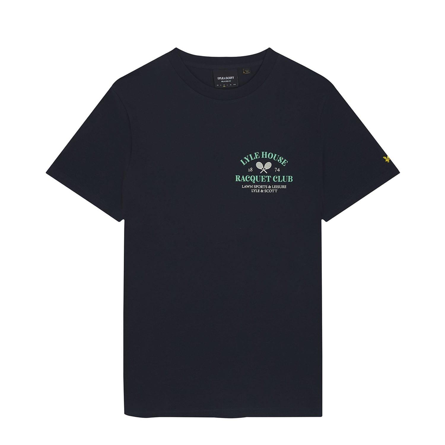 Navy - Lyle and Scott - Racquet Club Graphic T-Shirt - 5