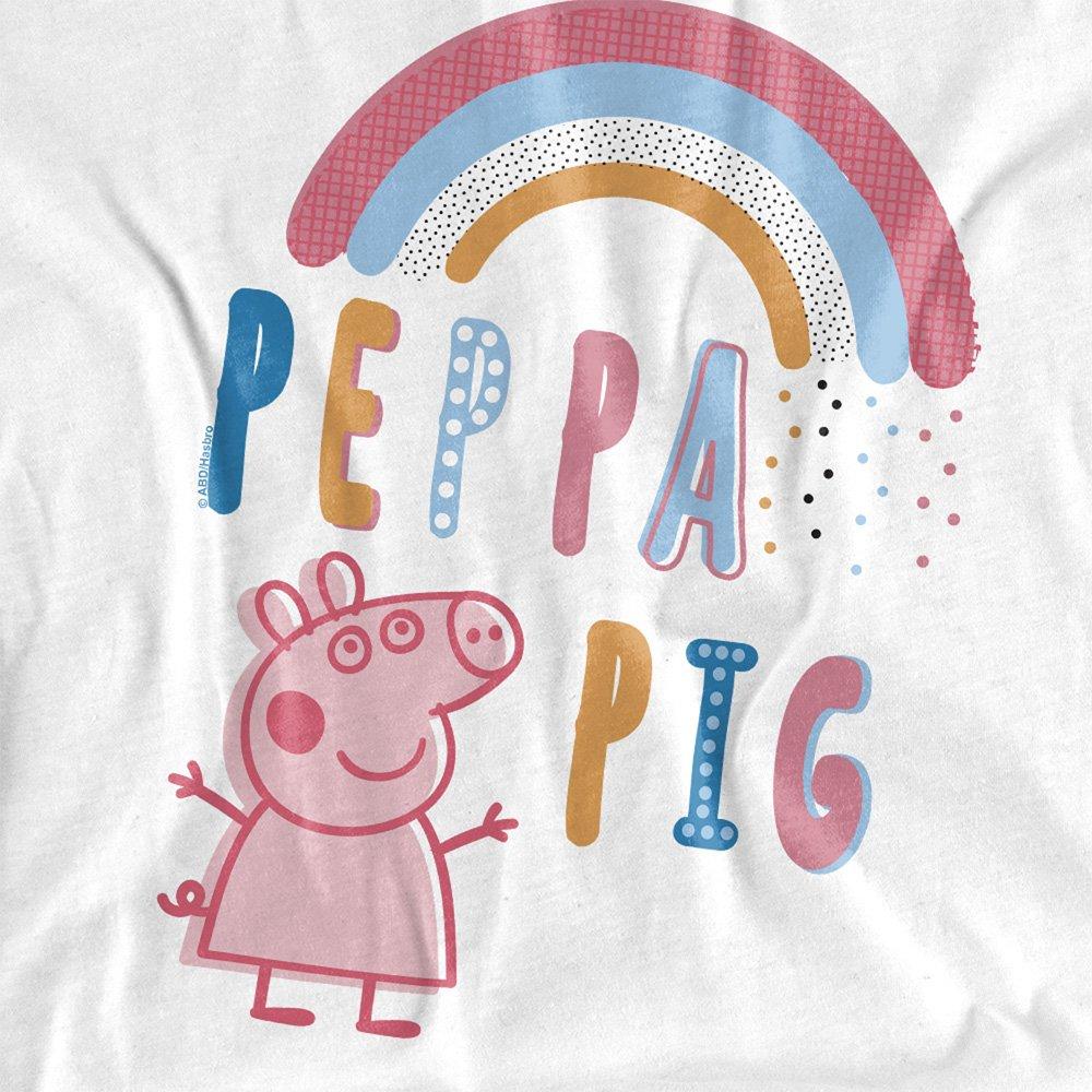 White - Peppa Pig - Peppa Pig Doodle Outline T-Shirt White - 2