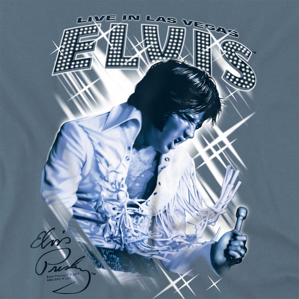 Blue - Elvis Presley - Elvis Presley Blue Vegas T-Shirt Carolina Blue - 2