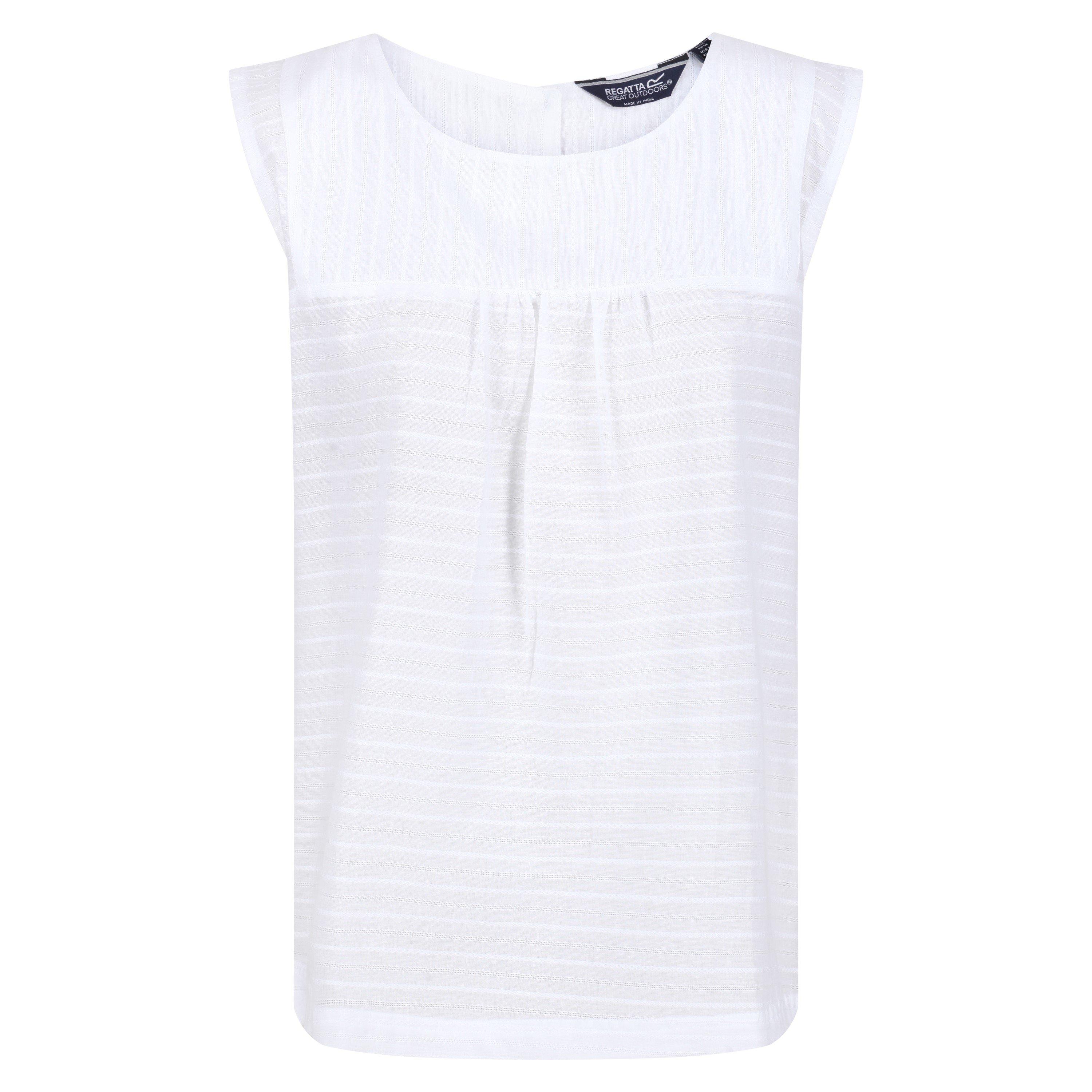 Regatta Women's Bridgidine Sleeveless Shirt - White Linear - 12 (M)