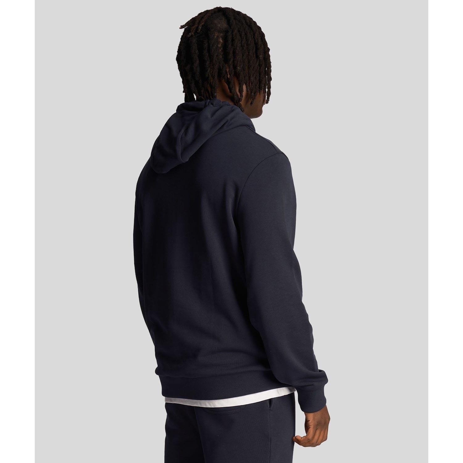 Navy - Lyle and Scott - Club Emblem Hoodie - 3
