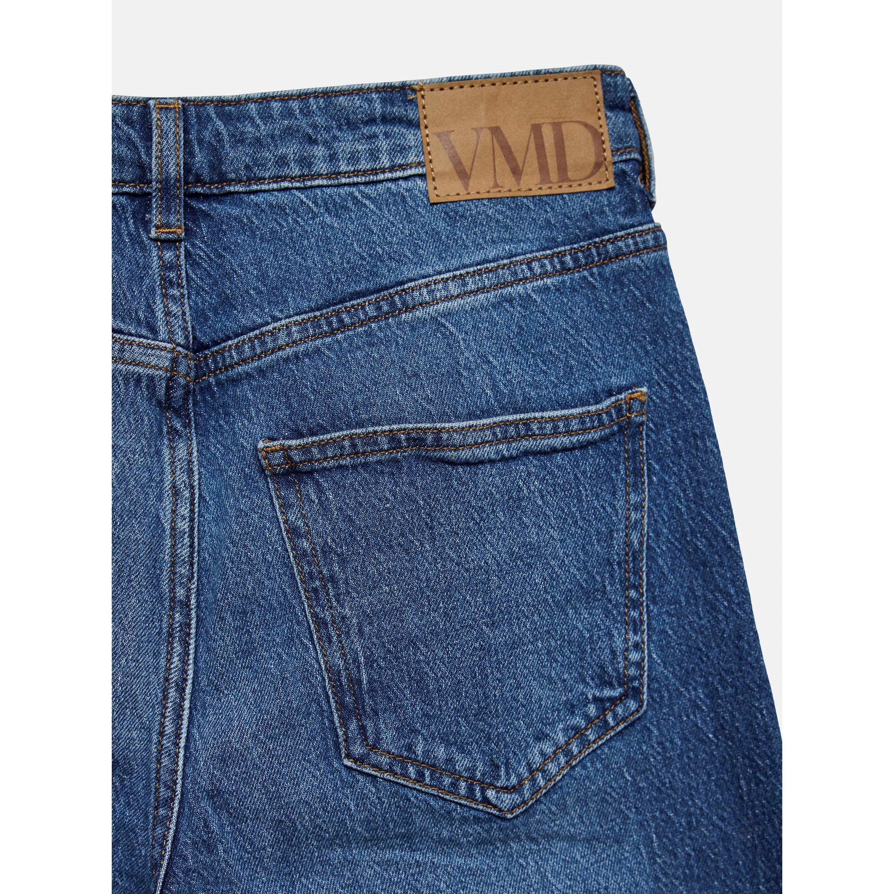 Middenblauwe spijkerstof - Vero Moda - RA380 Wide Jean Ld62 - 2