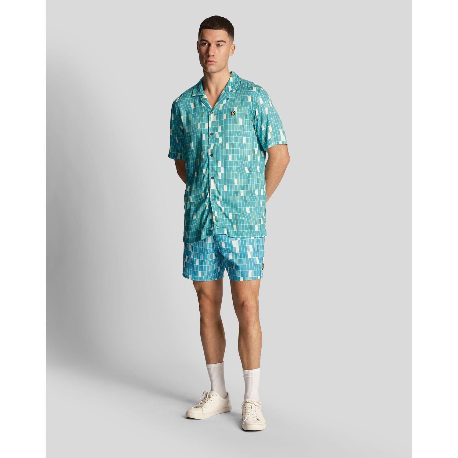 Blue - Lyle and Scott - Pool Print Shirt - 2