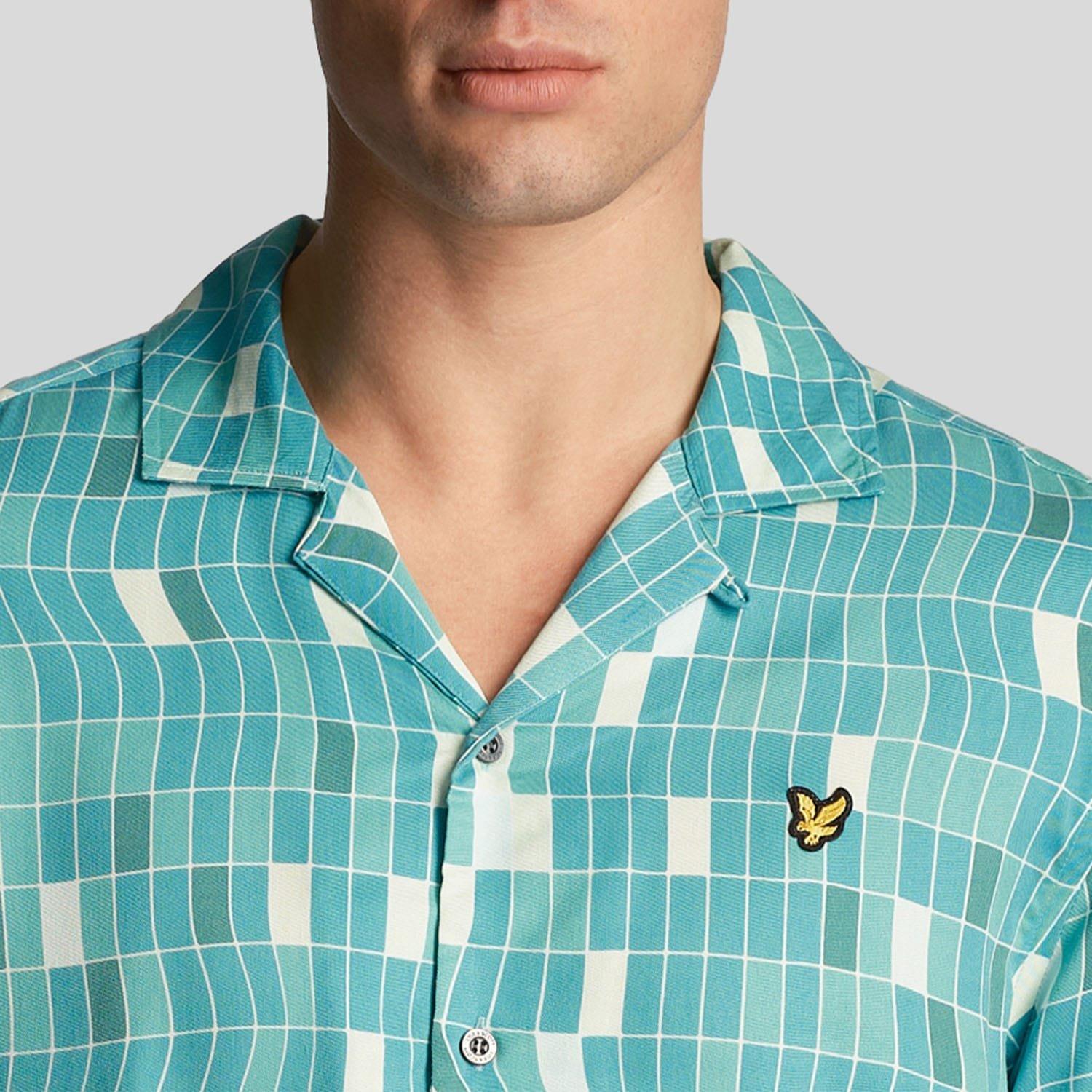 Blue - Lyle and Scott - Pool Print Shirt - 4
