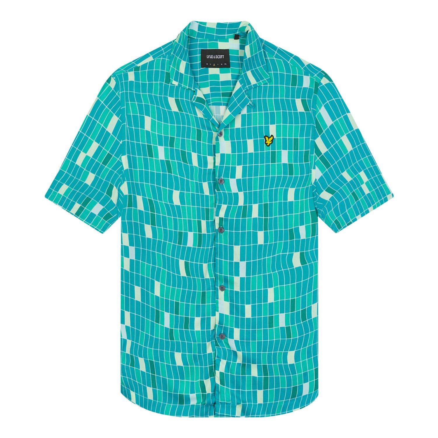 Blue - Lyle and Scott - Pool Print Shirt - 5