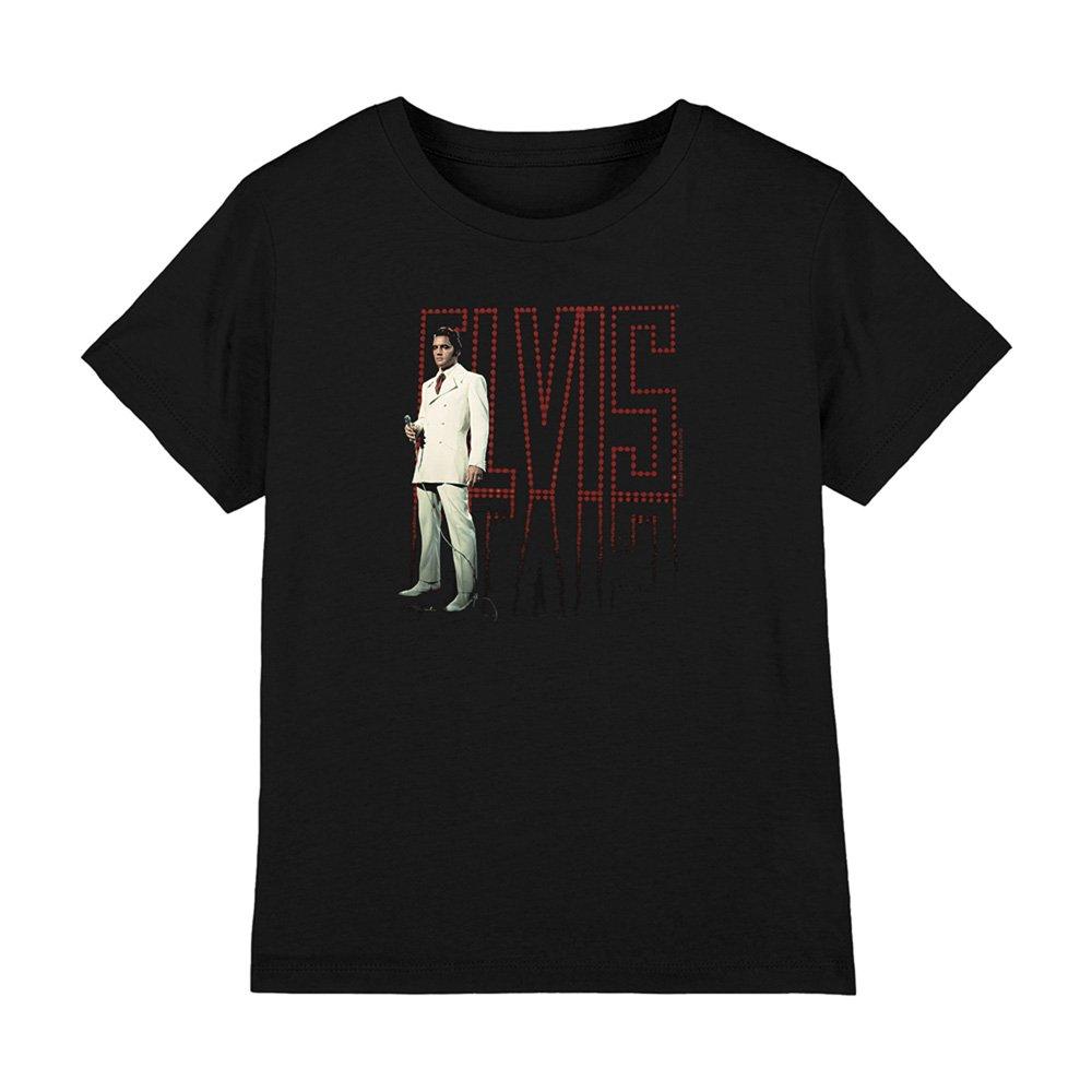 Black - Elvis Presley - White Suit Kids T-Shirt Black - 1