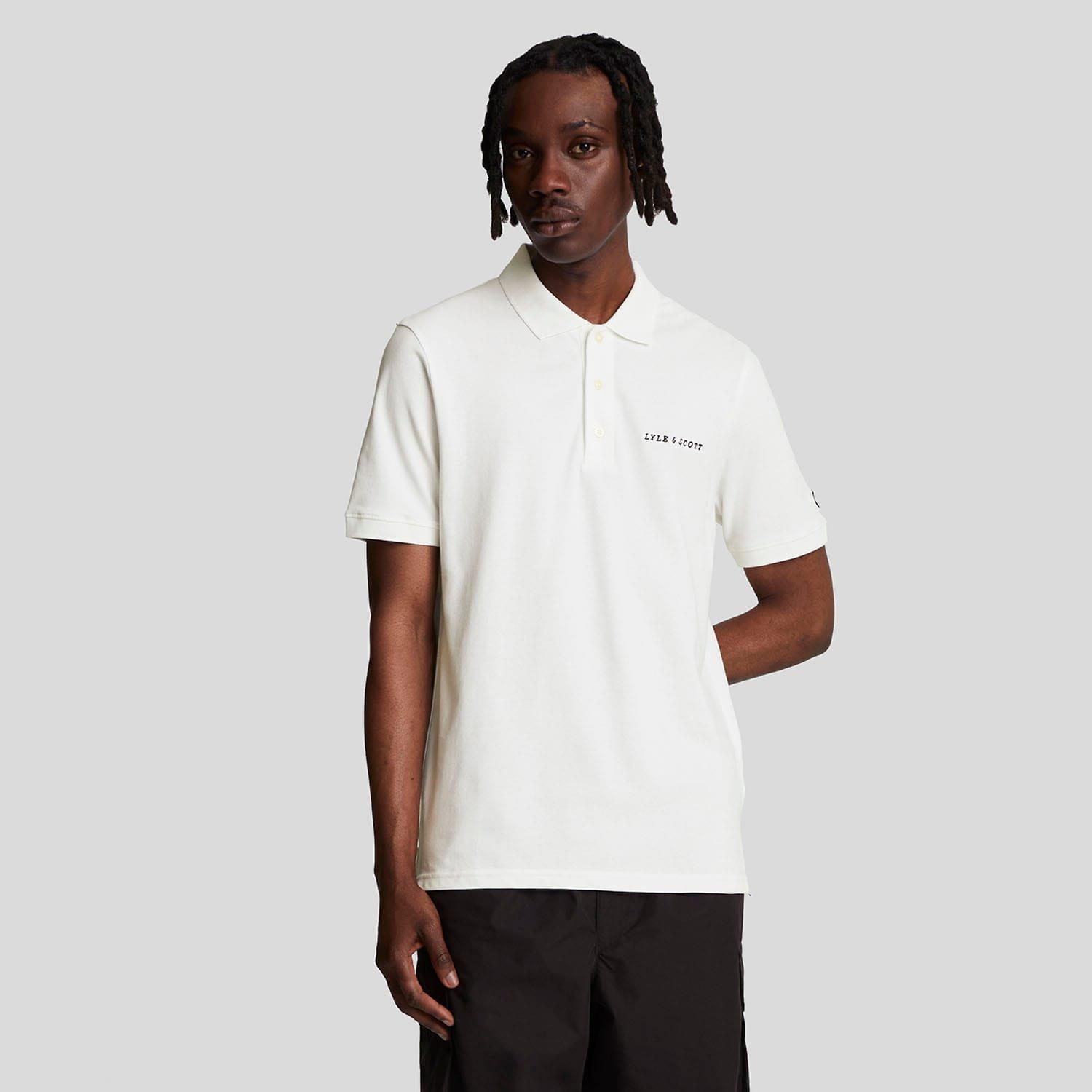 White Black - Lyle and Scott - Embroidered Polo Shirt - 1