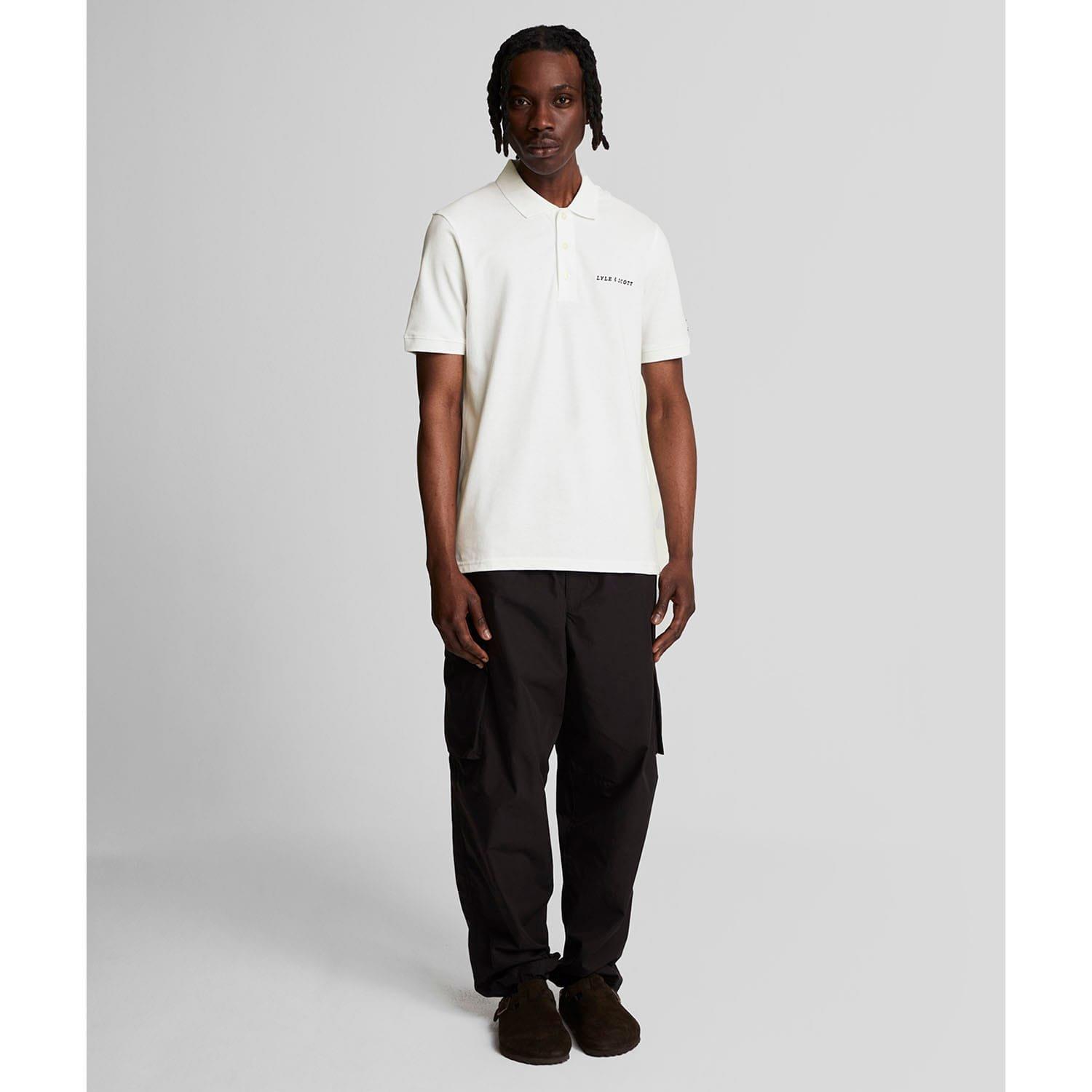 White Black - Lyle and Scott - Embroidered Polo Shirt - 2