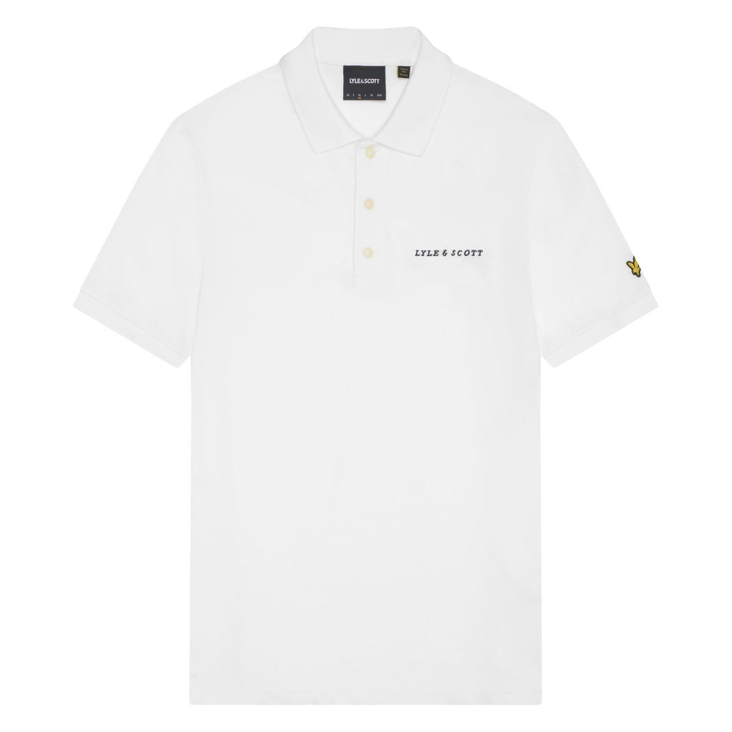 White Black - Lyle and Scott - Embroidered Polo Shirt - 5