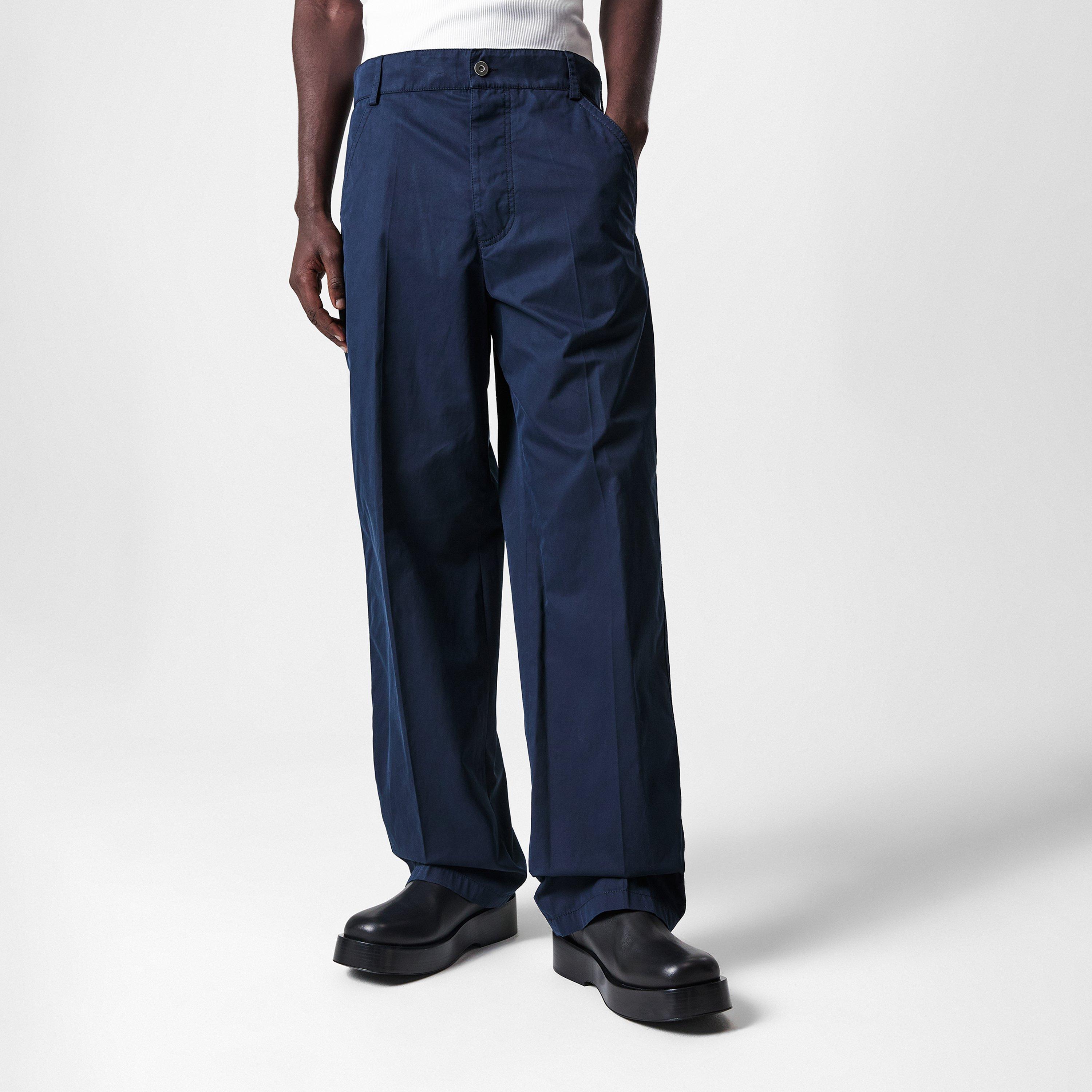 Blue - Bottega Veneta - Light Cotton Twill Cargo Trousers - 3