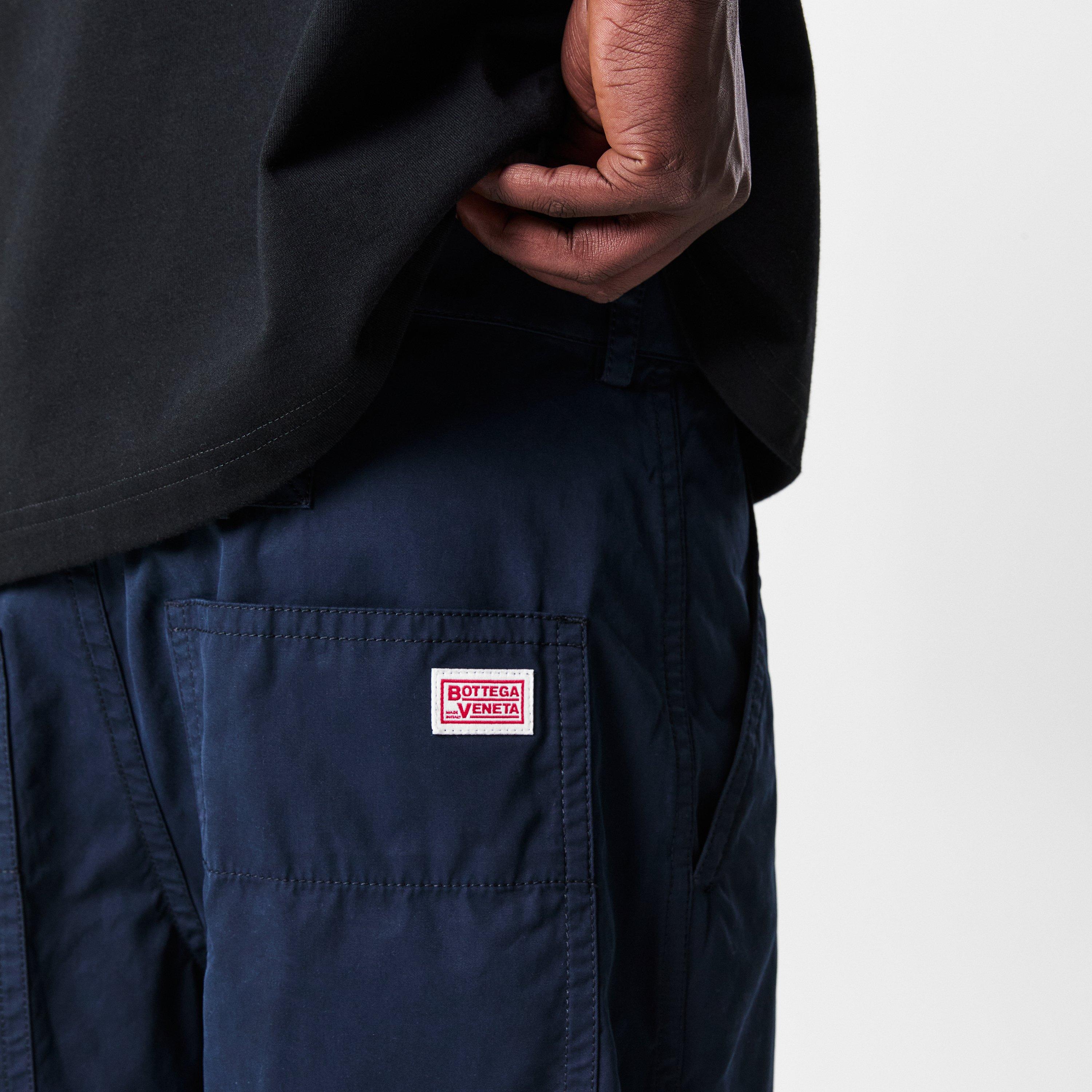 Blue - Bottega Veneta - Light Cotton Twill Cargo Trousers - 5