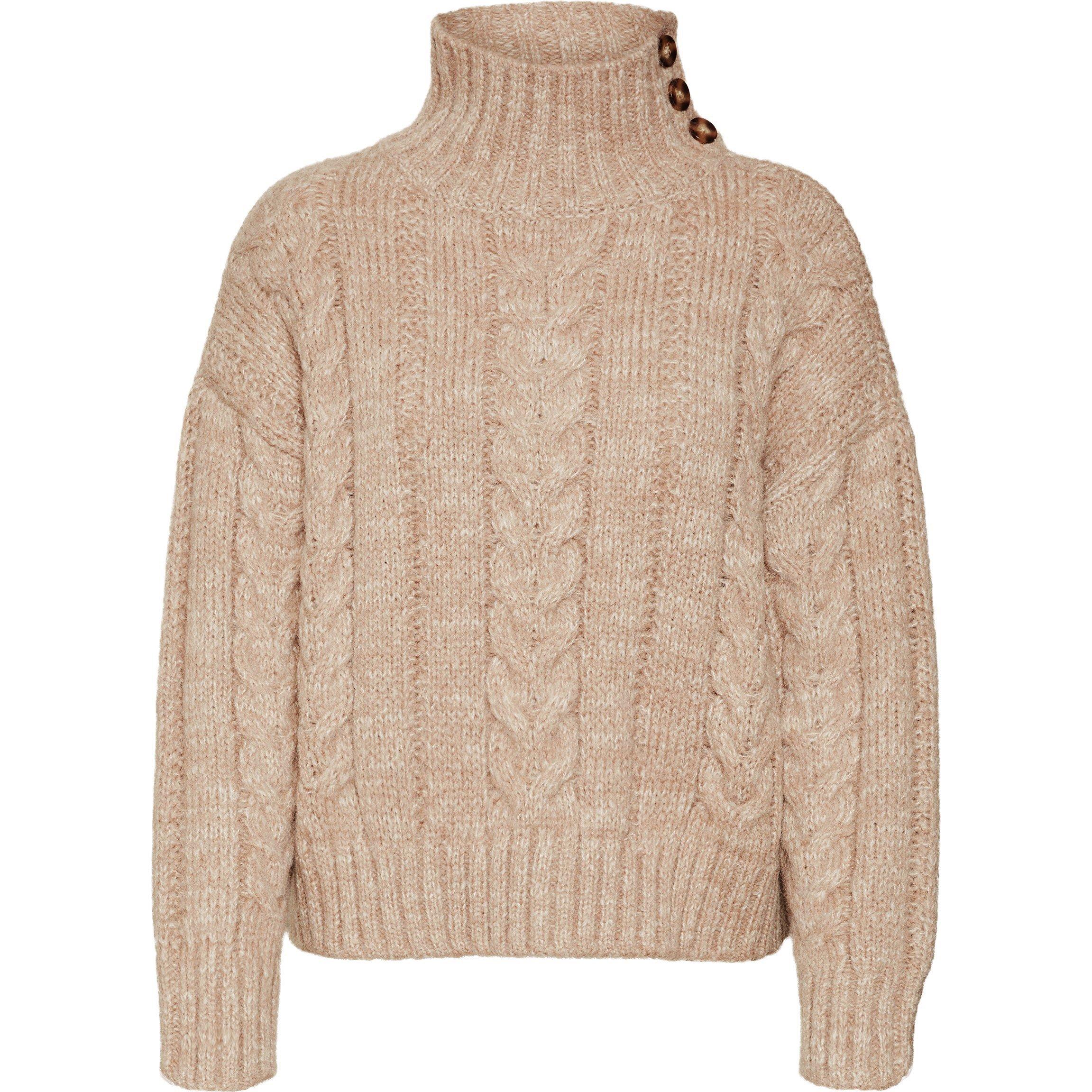 Silver Mink - Vero Moda - Women's Grace Crew Neck Jumper - 1