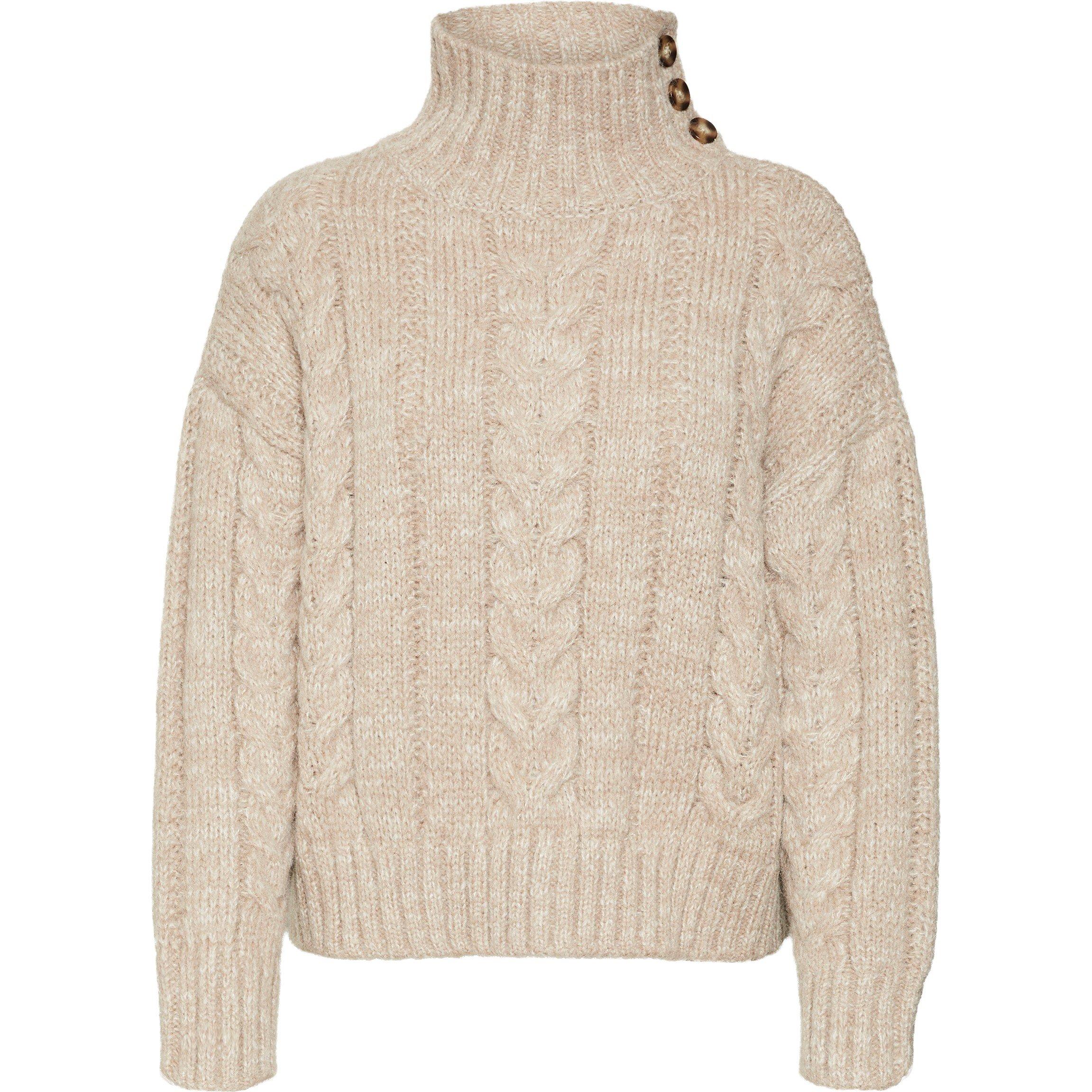Visone argentato - Vero Moda - Women's Grace Crew Neck Jumper - 6
