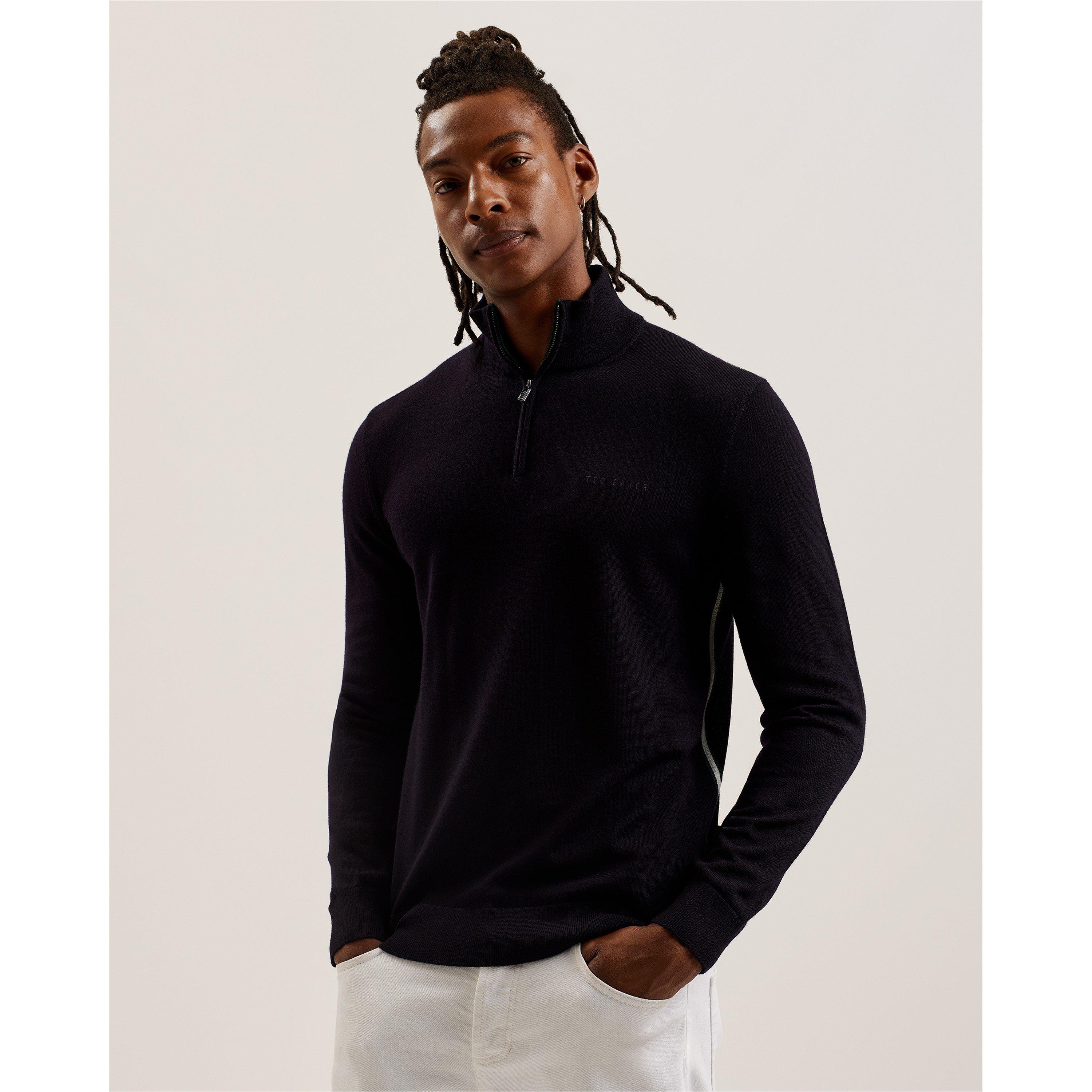 Marineblauw - Ted Baker - Fashbee Quarter-Zip Jumper - 3