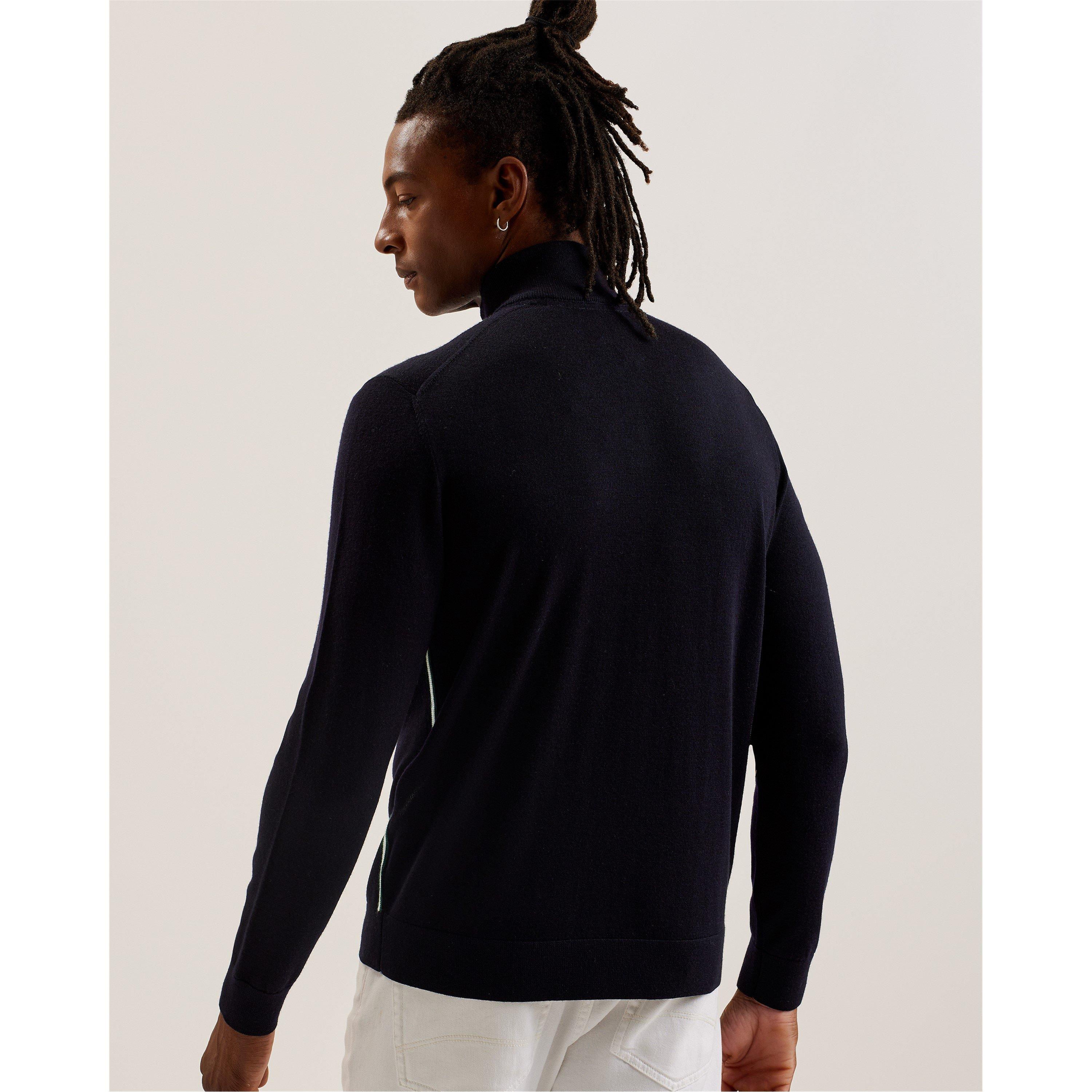 Marineblauw - Ted Baker - Fashbee Quarter-Zip Jumper - 4