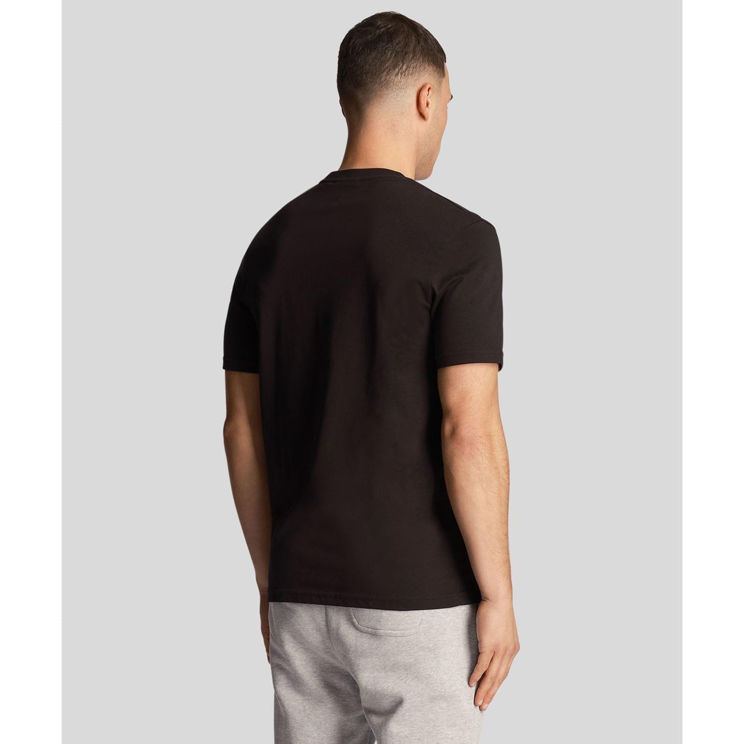 Black Grey - Lyle and Scott - Contrast Pocket T-Shirt - 3