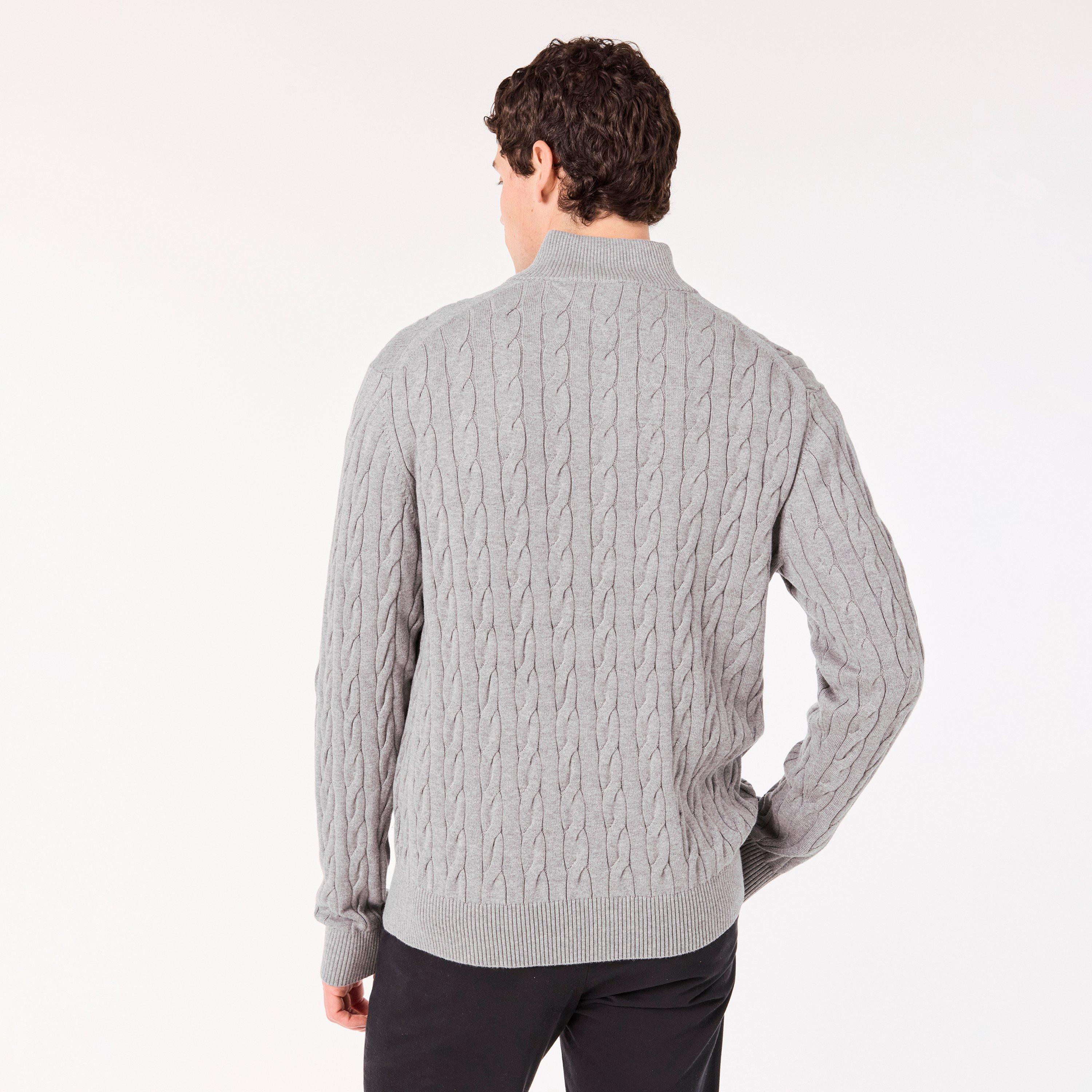 Medium Grey P91 - Tommy Hilfiger - Half-zip sweater - 4