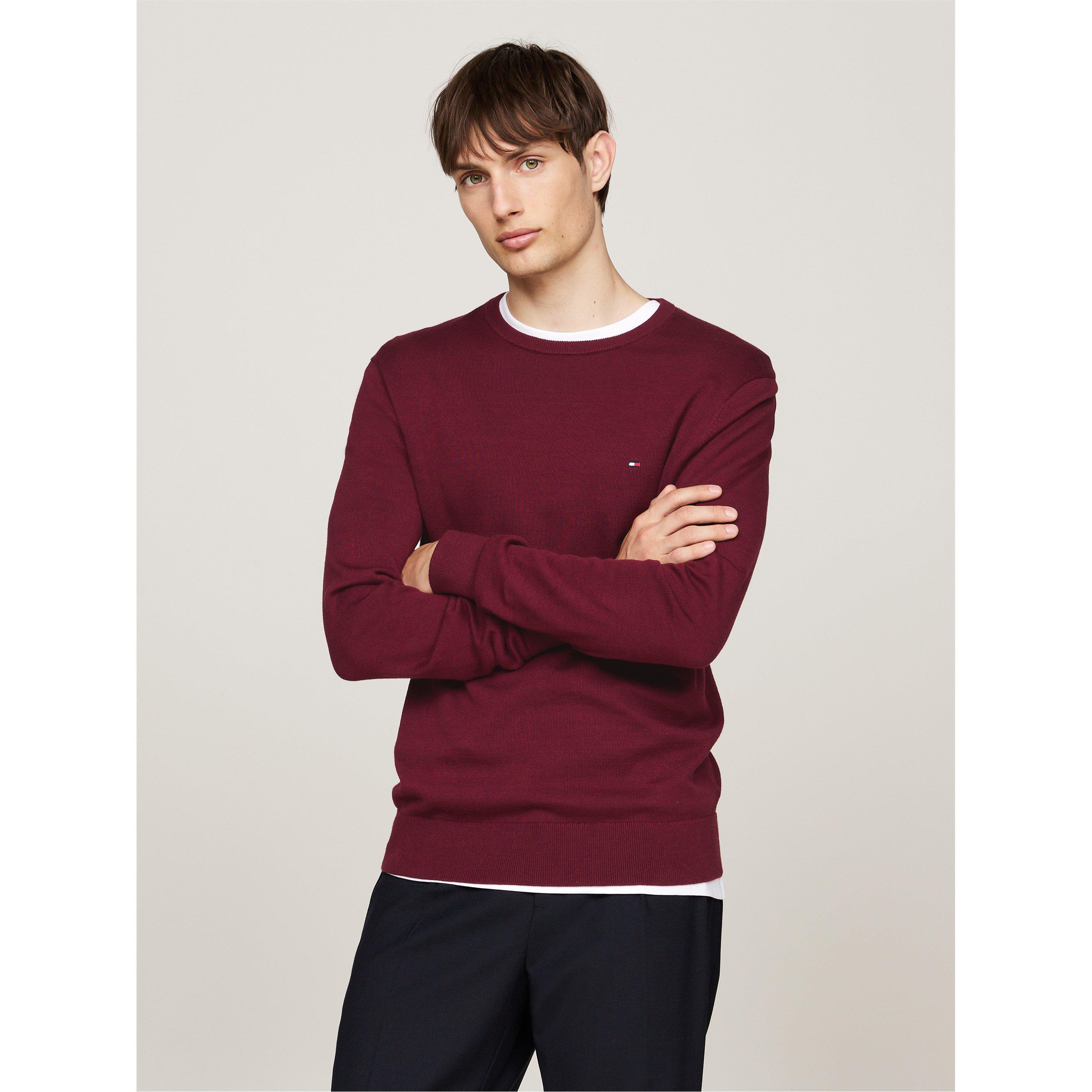 Deep Rouge - Tommy Hilfiger - Essential Cotton Crew Neck Pullover sweater - 2