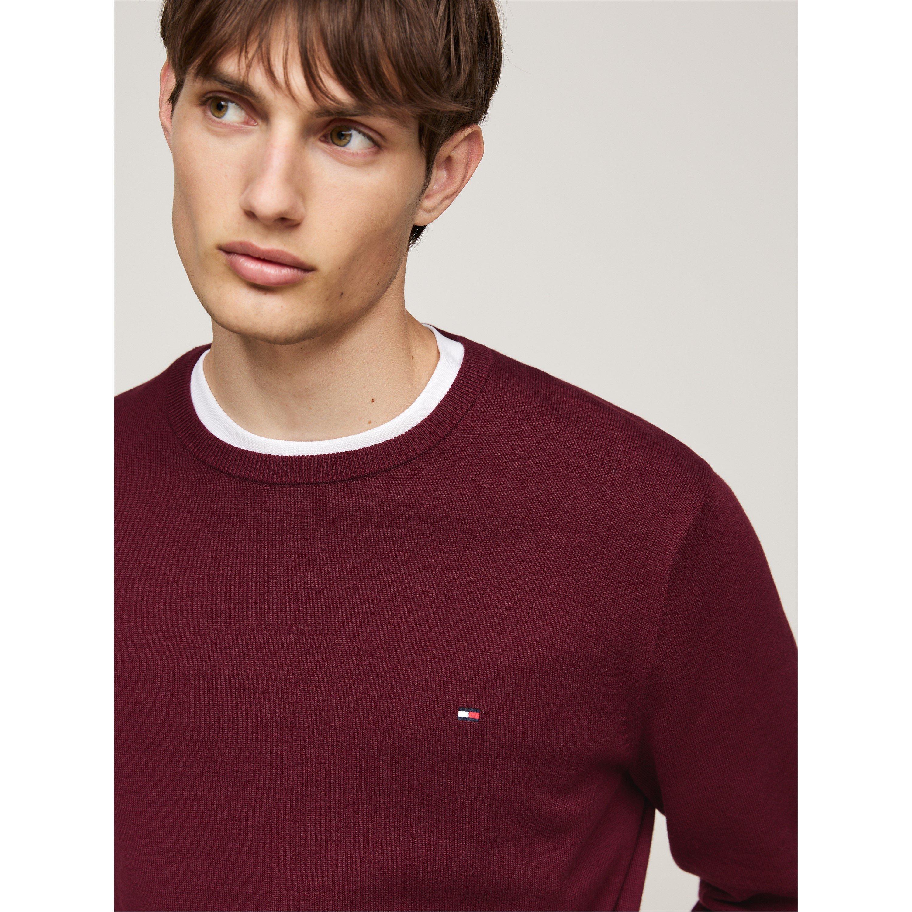 Deep Rouge - Tommy Hilfiger - Essential Cotton Crew Neck Pullover sweater - 3