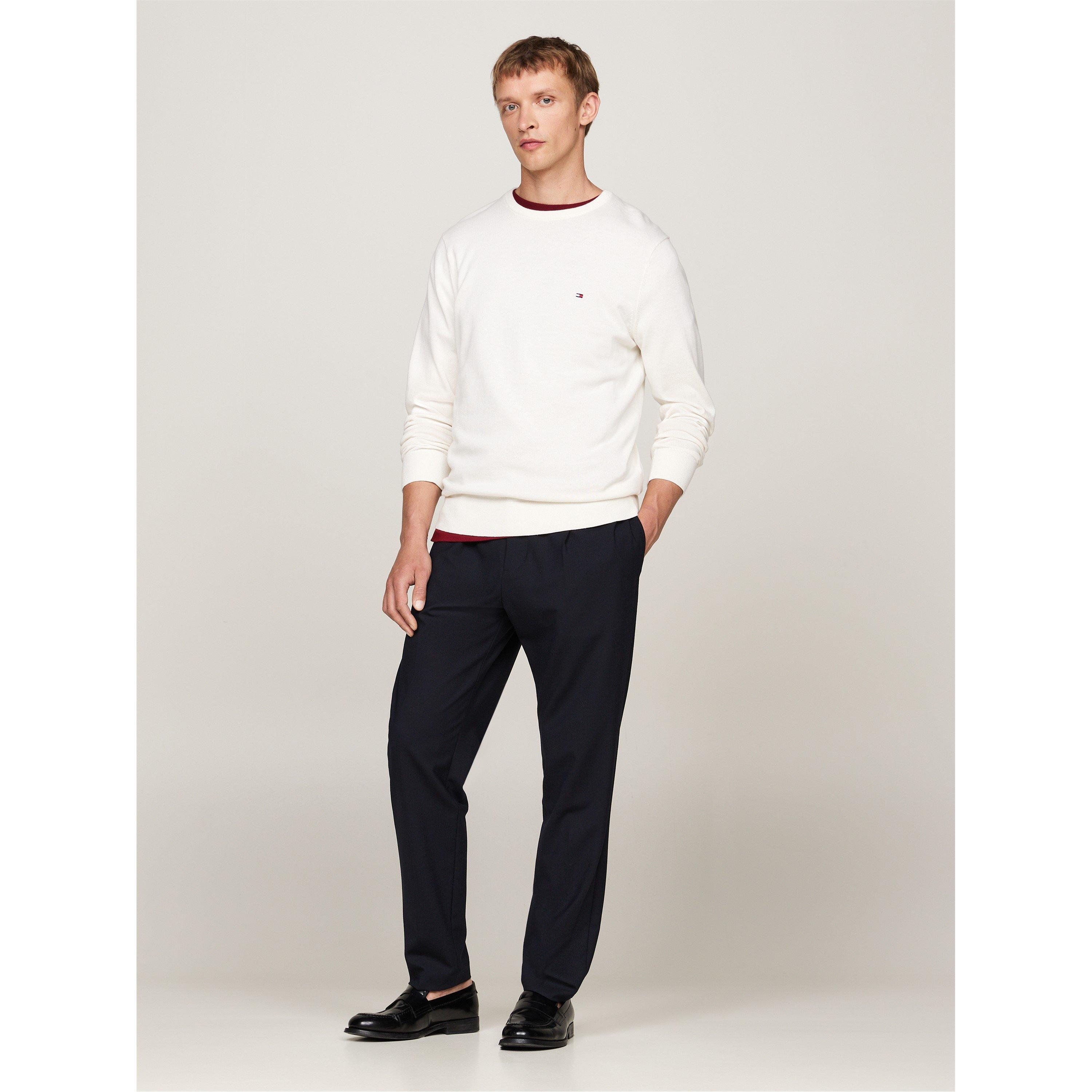 Ivory - Tommy Hilfiger - Essential Cotton Crew Neck Pullover sweater - 2