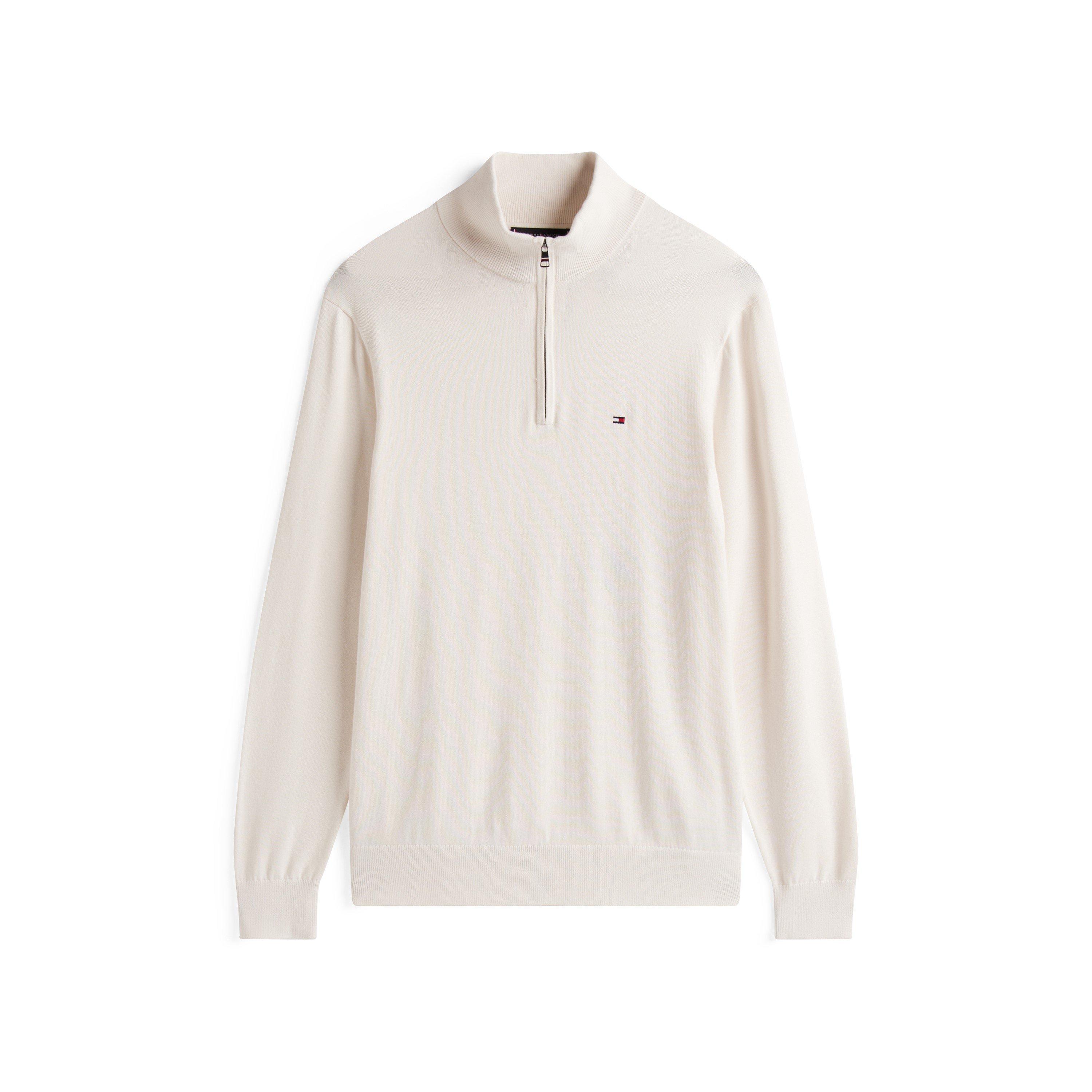 Tommy Hilfiger Men's Half-Zip Sweater - Ivory Petal Z00 - XL