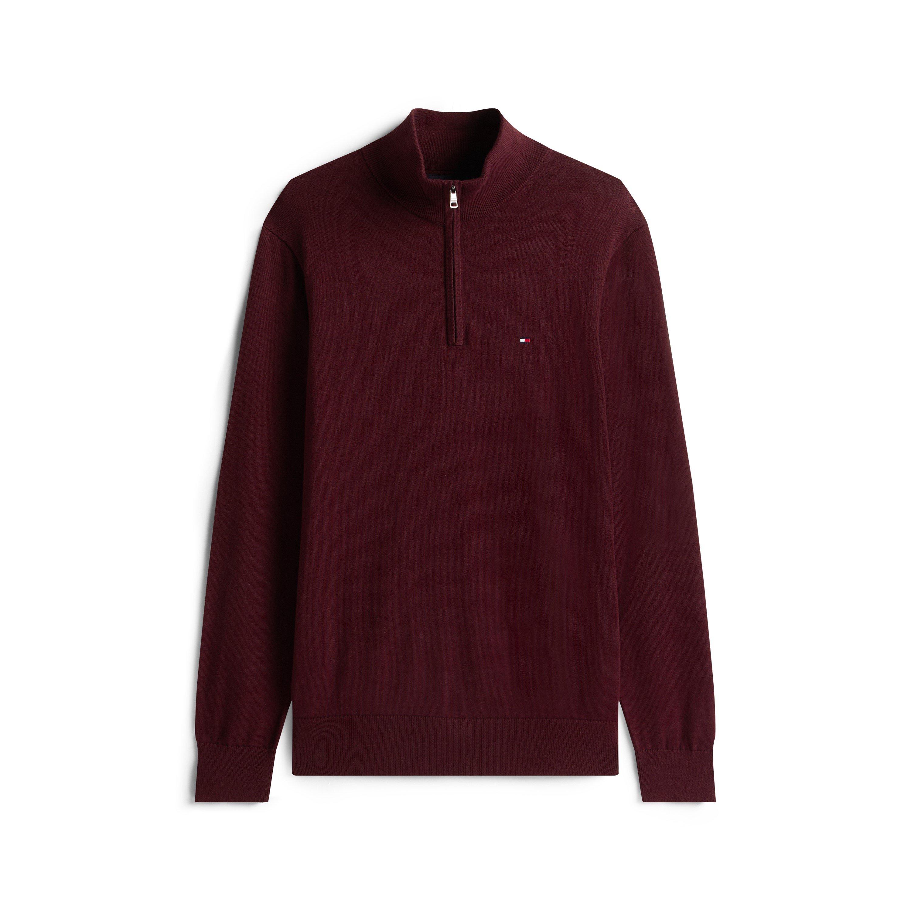 Tommy Hilfiger Men's Half-Zip Sweater - Deep Burg Xih - XL