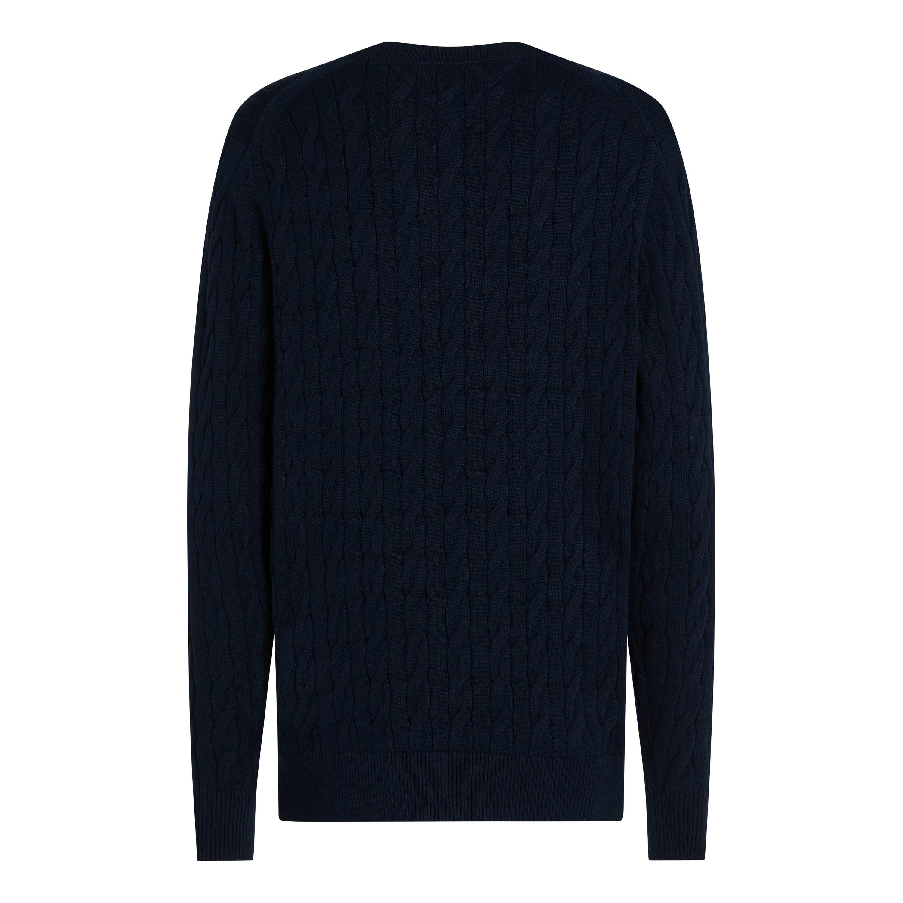 Desert Sky - Tommy Hilfiger - Classic Cotton Cable Crew Neck - 2